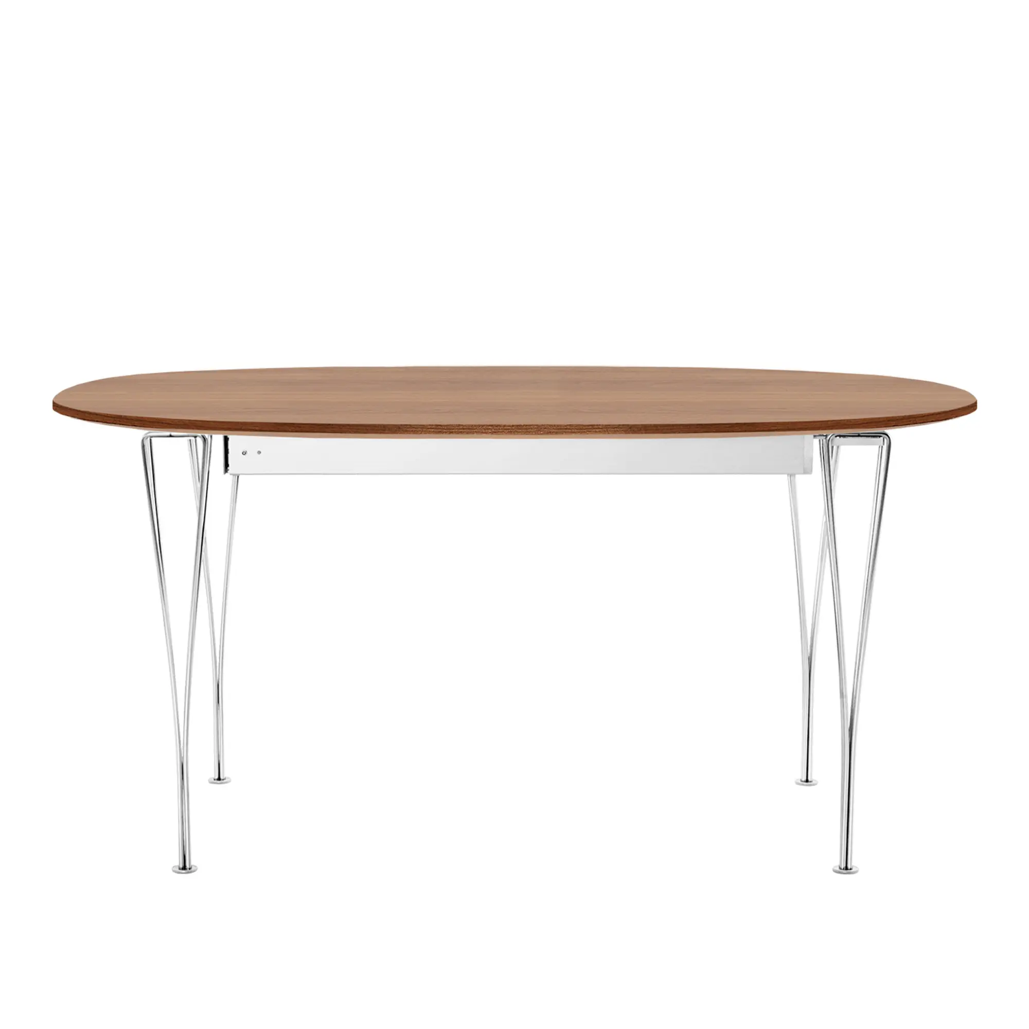 B619 Superellips utdragbart matbord 180–300 x 120 cm Chrome