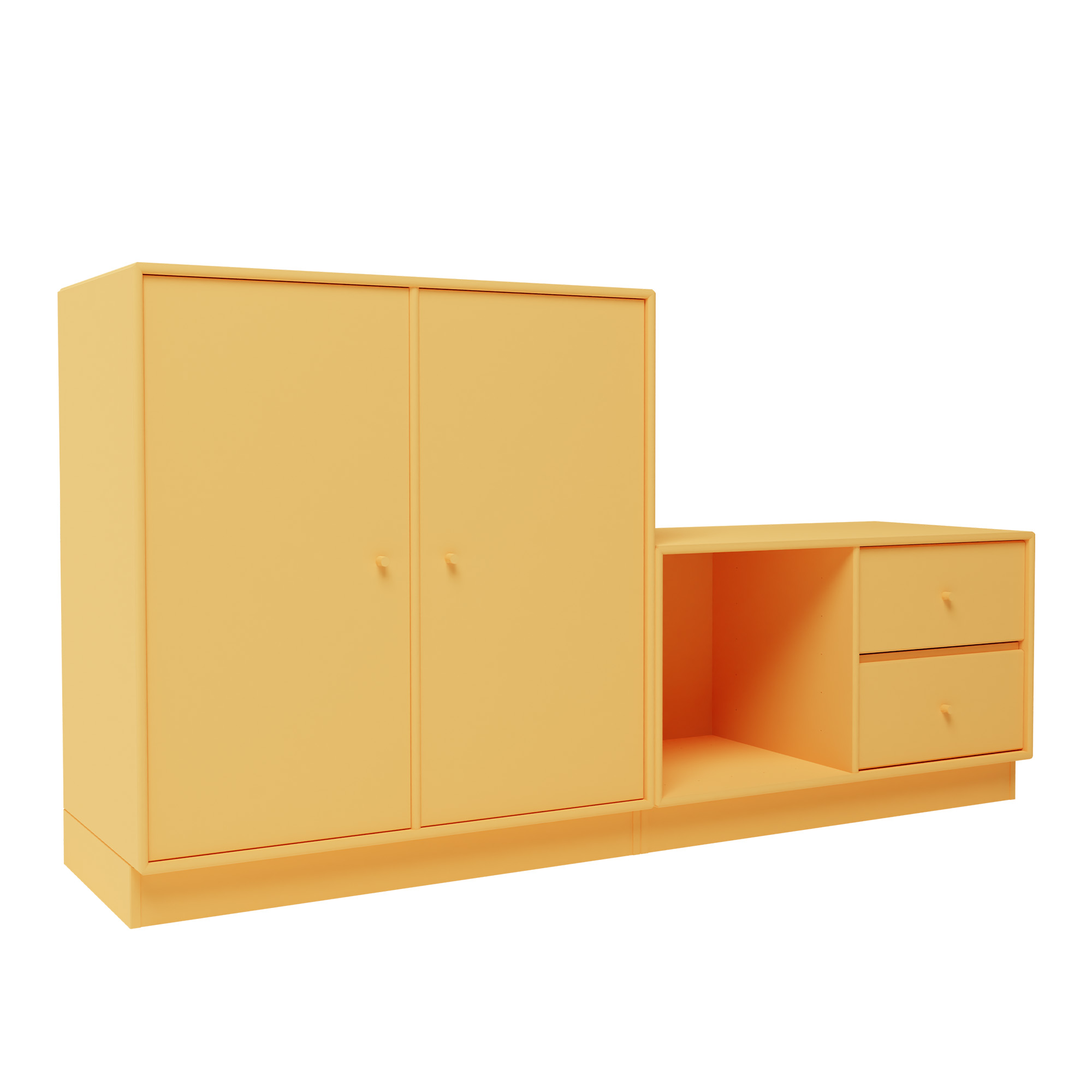 montana - rest i bench 166-acacia 07 plinth 7 cm - skåp och vitrinskåp - peter j. lassen - gul - trä