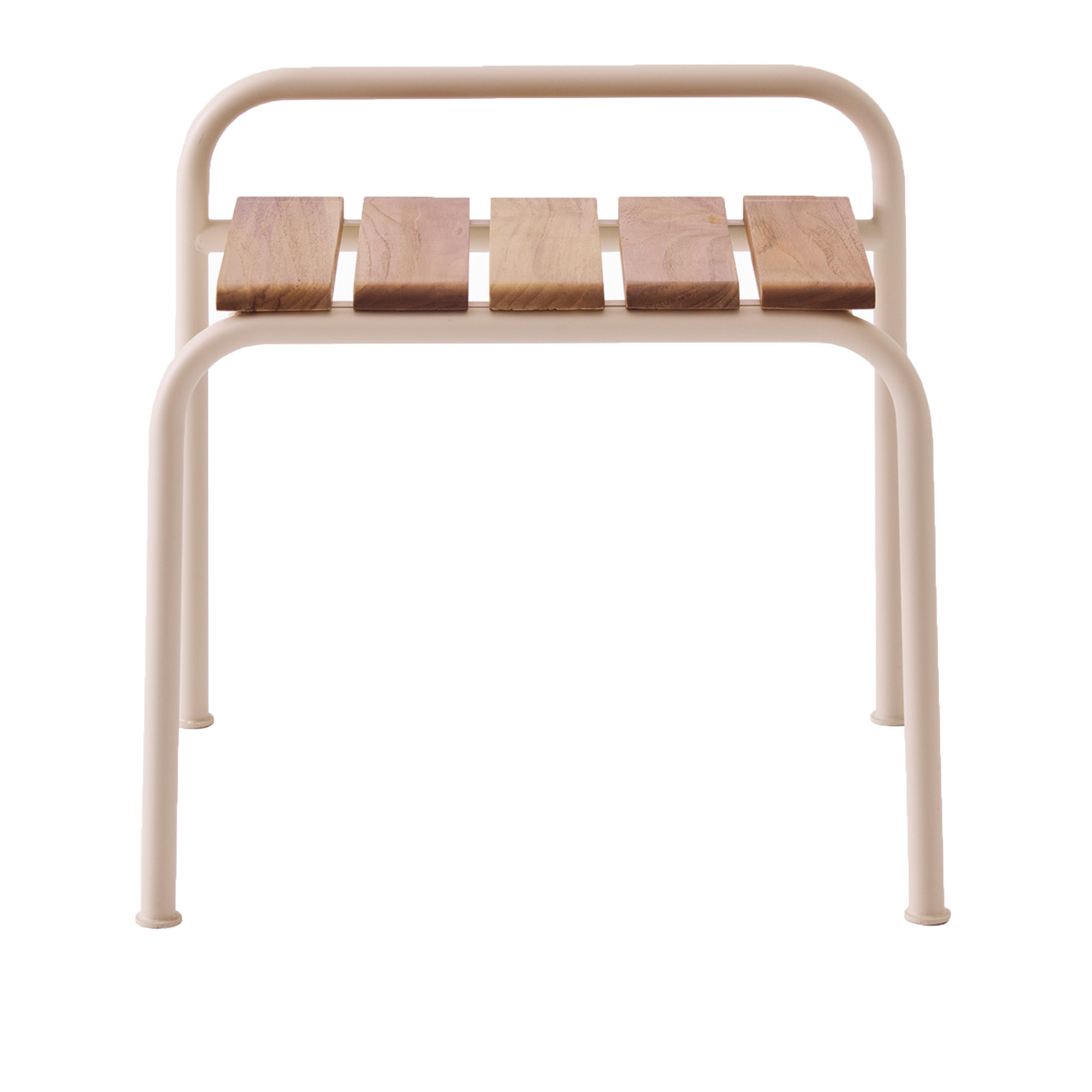 Huseby - Kallio Outdoor Footrest Ivory - Utomhuspallar och puffar - Sami Kallio - Vit - Metall/Trä | Utemöbler - Utestolar - Utomhuspallar Och Puffar | Möbelexperten