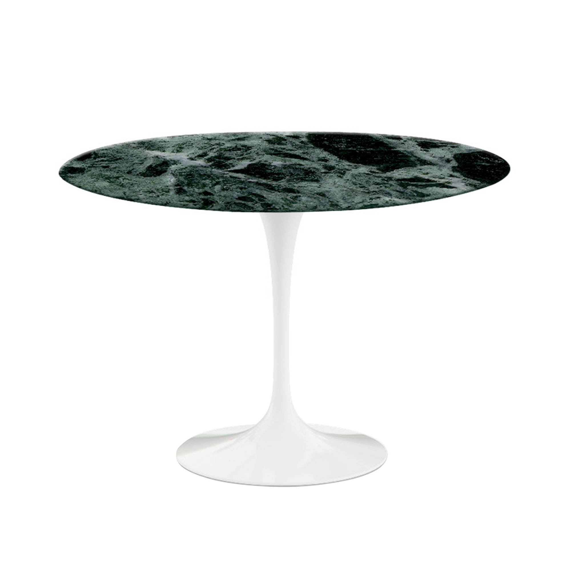 Knoll - Saarinen Round Table - Matbord, Ø 107 cm, Vitt underrede, skiva i glansig grön Alpi marmor - Matbord - Eero Saarinen | Möbler - Bord - Matbord | Möbelexperten