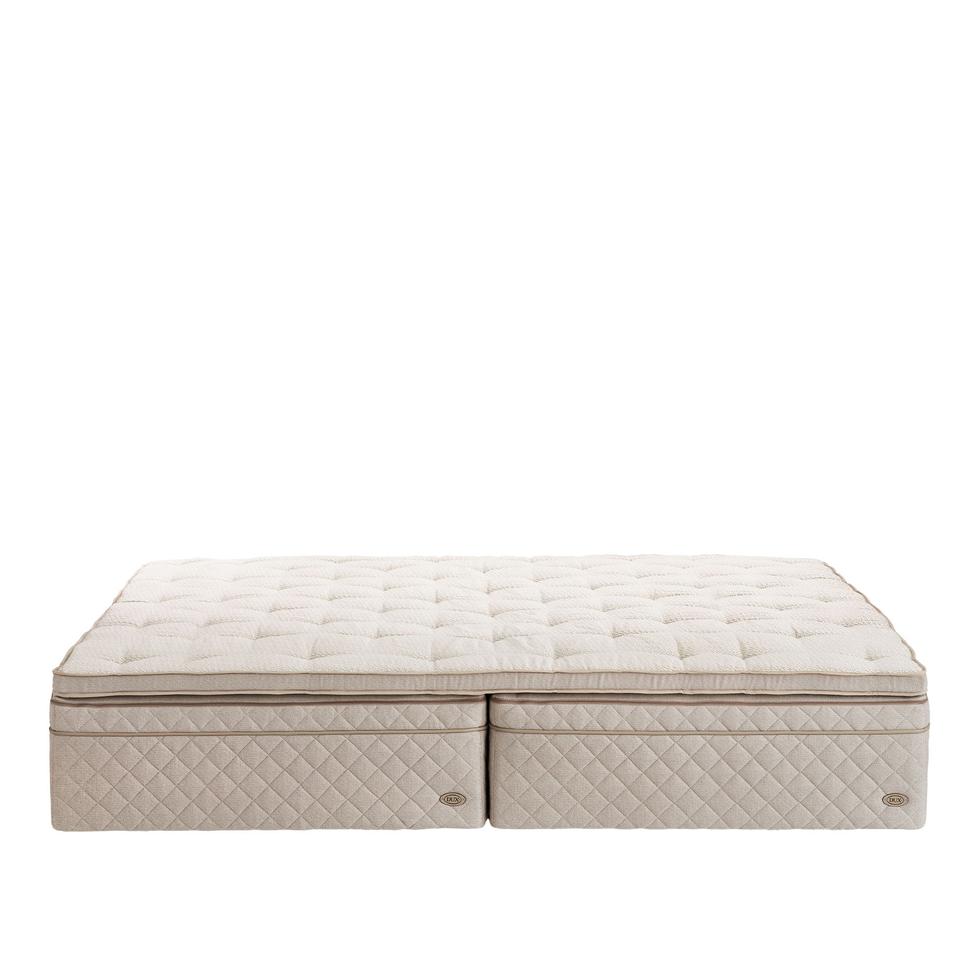 DUX - Dux 30 resårbotten medium 210x200 cm/ Top Pad Plus Bäddmadrass/ Utan sängben - Ramsängar - Beige
