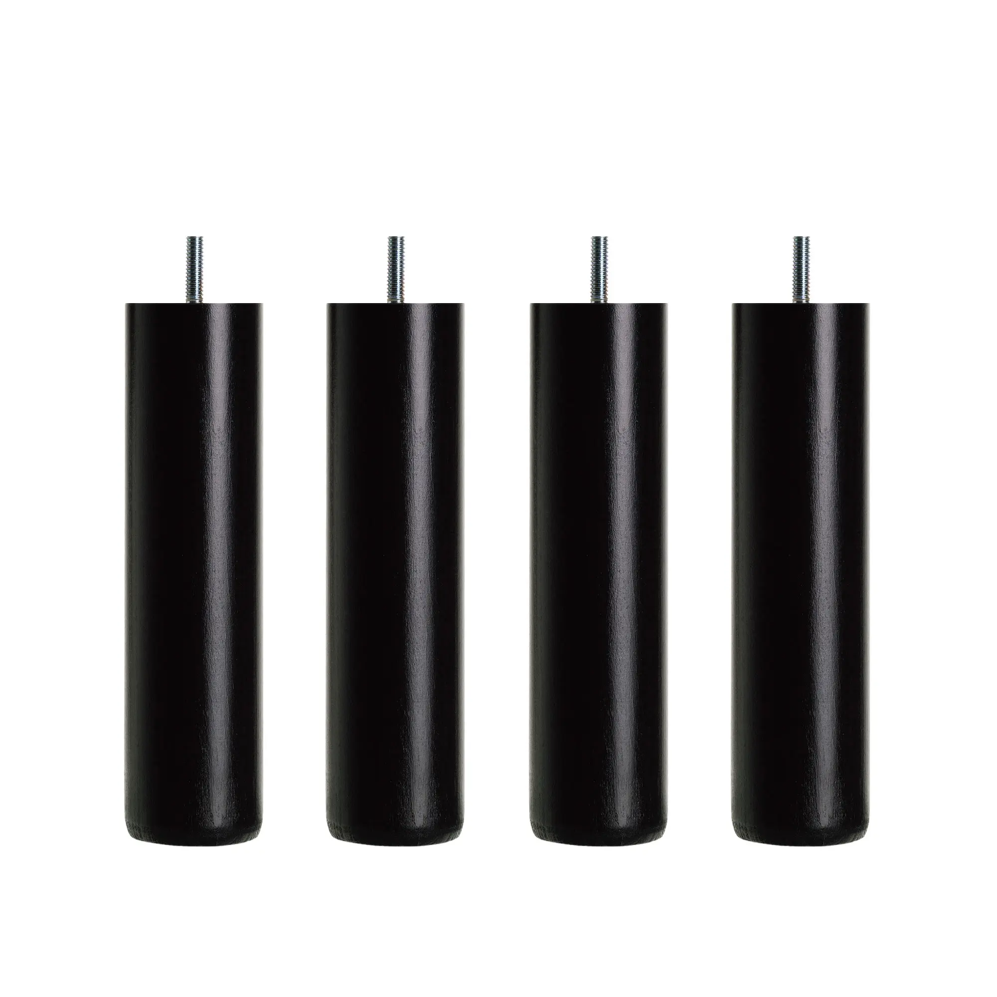 DUX Inspiration sängben runda svart 4-pack