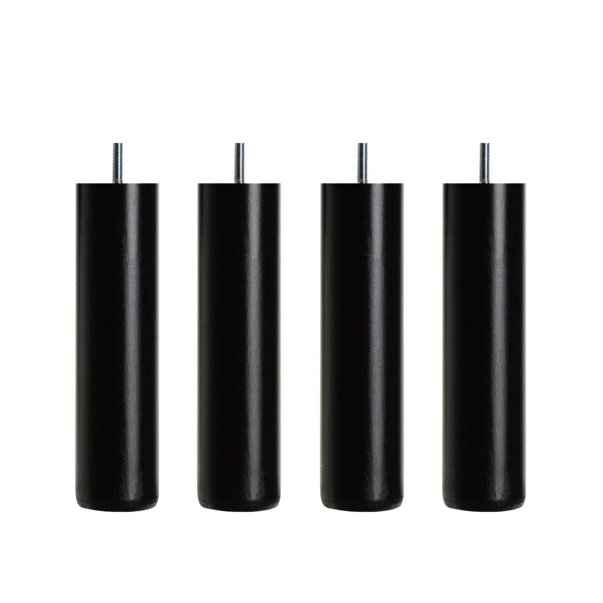 DUX Inspiration sängben runda svart 4-pack