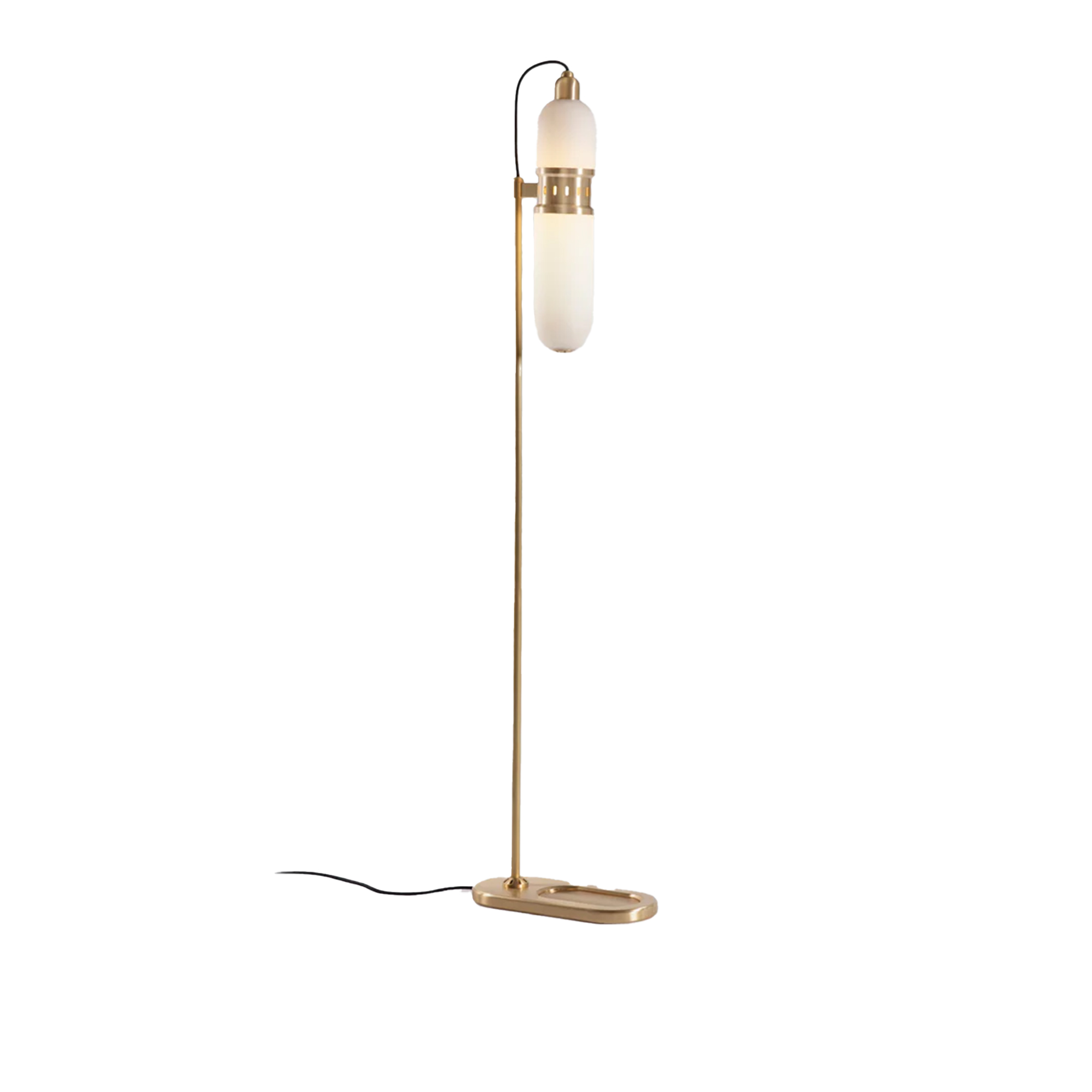 Bert Frank - Occulo Floor Lamp, Brushed brass - Skärmlampor