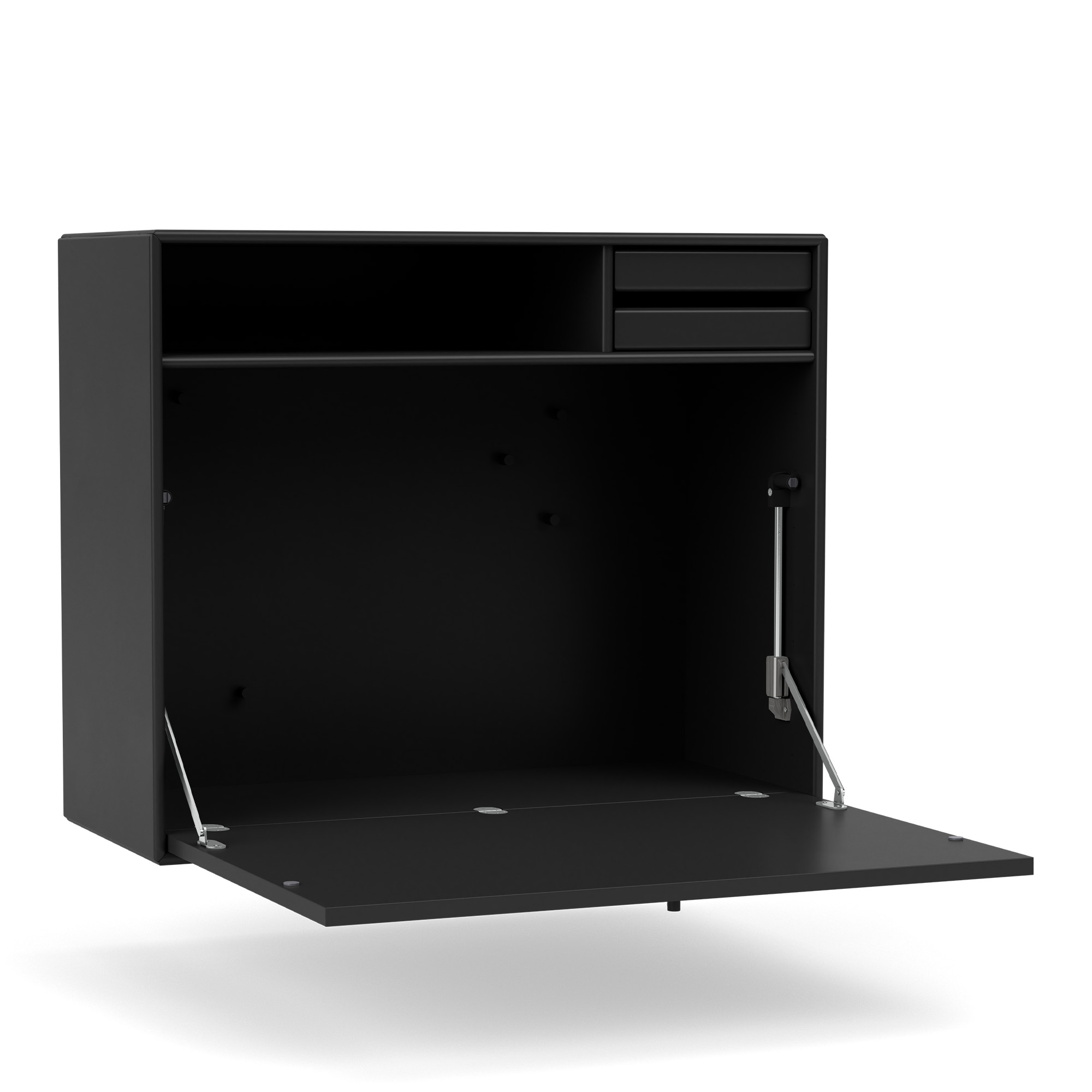 montana - studio secretary 05-black 04 suspension rails - skrivbord - peter j. lassen - svart - trä