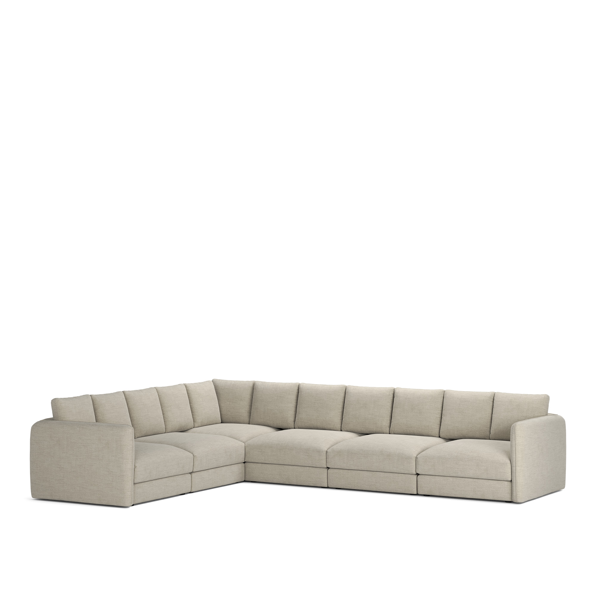 NOGA - Pavarotti 6-Seater Corner, Fixed Cover, Cushion Variant 02, Sienna 102 - Soffor - Gr&aring;