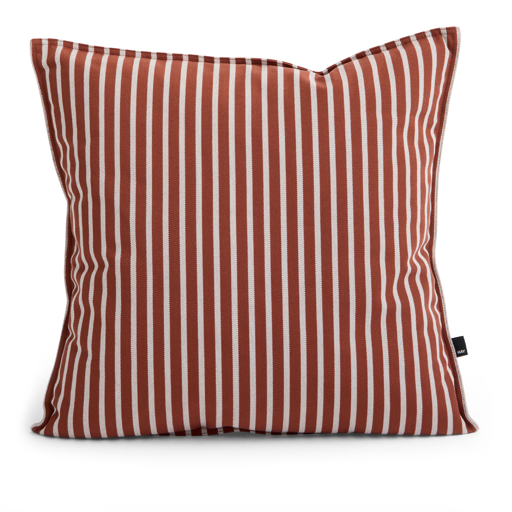 HAY - Terrazza Cushion 50 x 50 Terracotta bold stripe - Dynor och kuddar - Orange - Plast | Utemöbler - Utomhus Textilier - Dynor Och Kuddar | Möbelexperten