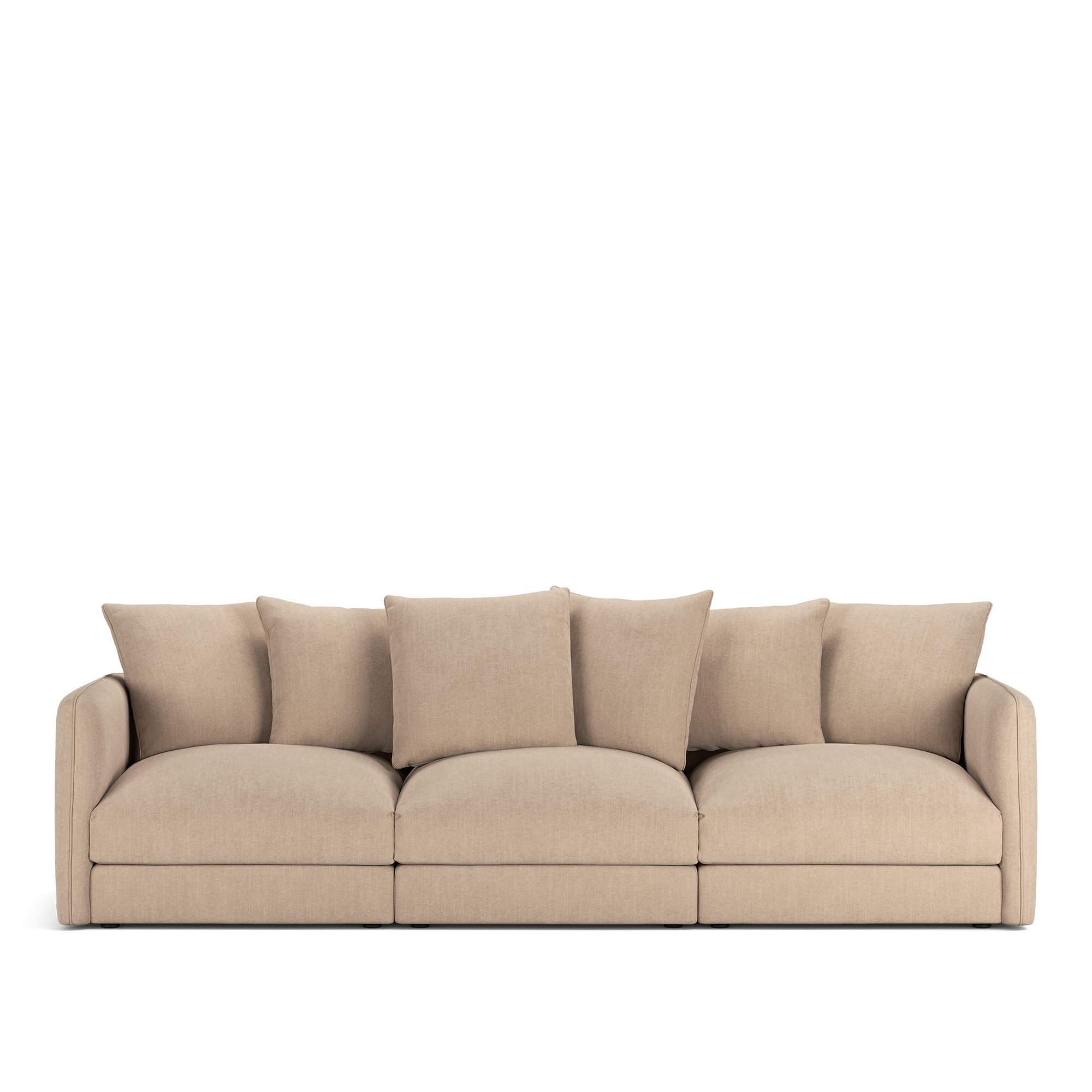 NOGA - Pavarotti 3-Seater Shadow Beige Fixed Upholstery - Soffor