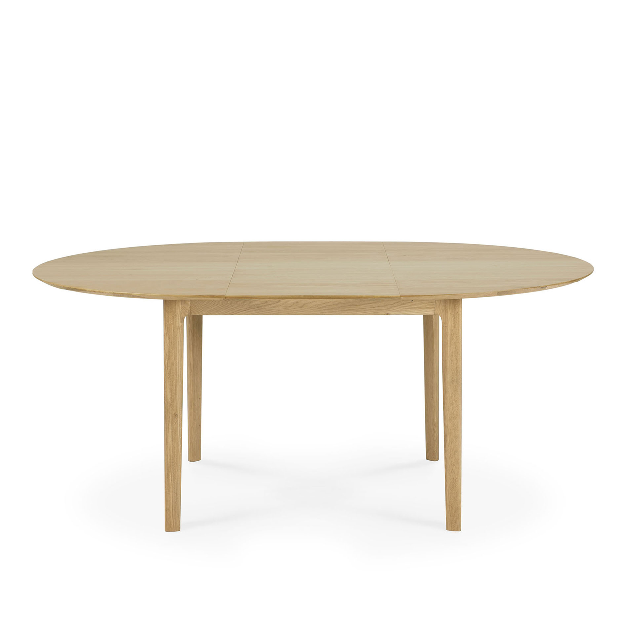 Ethnicraft - Bok Extendable Dining Table Oak Round - 129-179 cm - Matbord - Alain Van Havre - Träfärgad - Trä | Möbler - Bord - Matbord | Möbelexperten