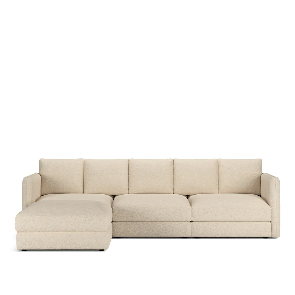 Pavarotti 3-Seater + Footstool, Removable Cover, Cushion Variant 02, Lucinasco 20