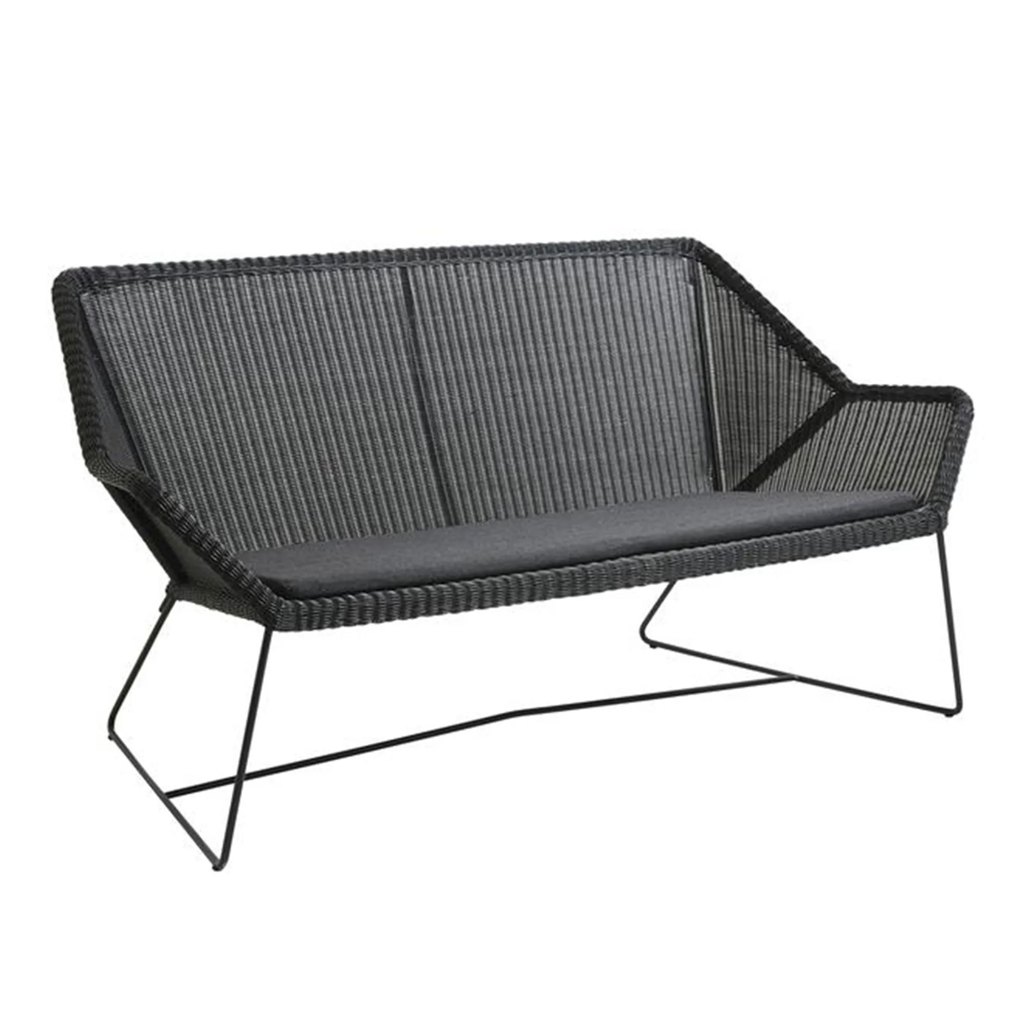 Breeze 2-soffa, White Grey, Cane-Line Weave