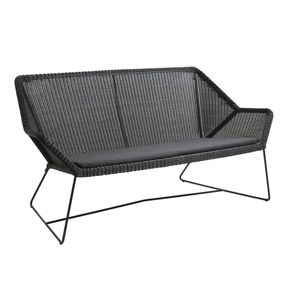 Breeze 2-soffa, White Grey, Cane-Line Weave