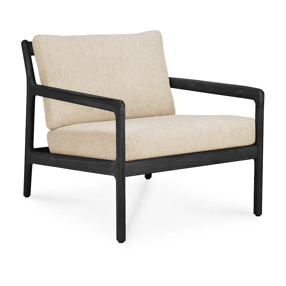 Jack Outdoor Lounge Chair Black Teak