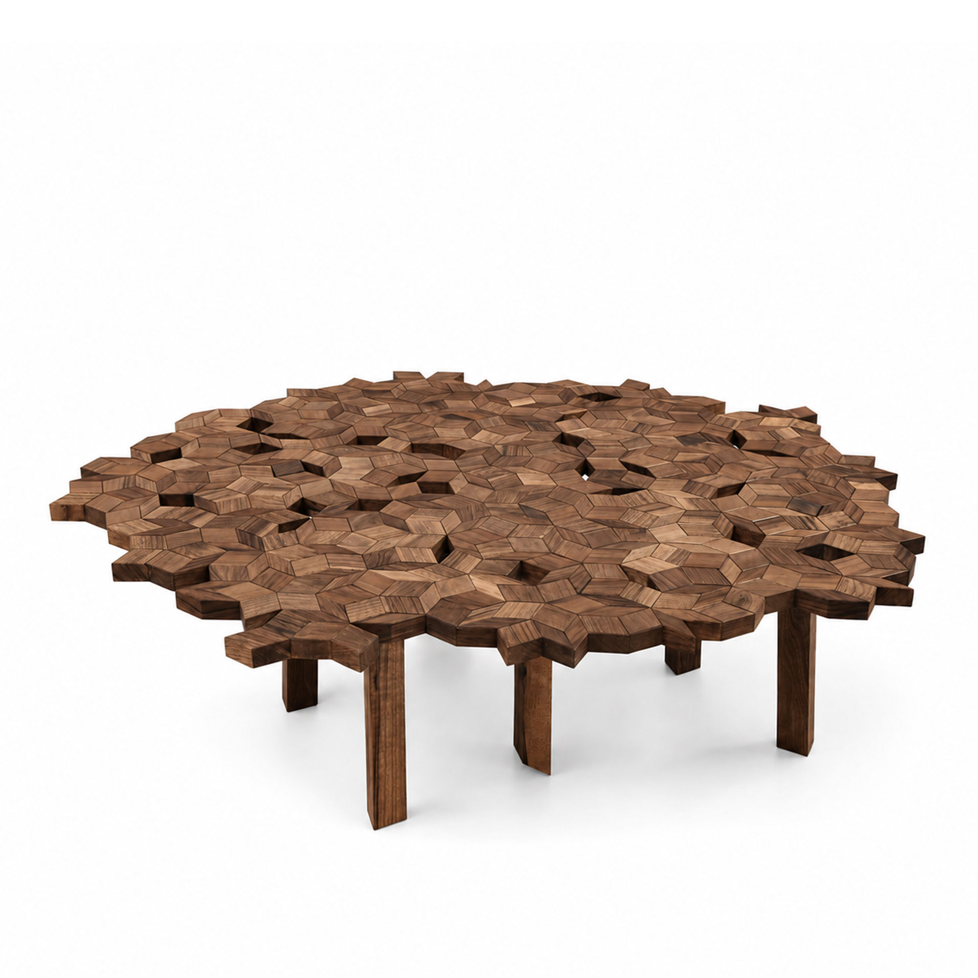 Zanat - Ombra Table, Oljad valn&ouml;t - Soffbord - Jasna Mujkic - Tr&auml;f&auml;rgad - Tr&auml;