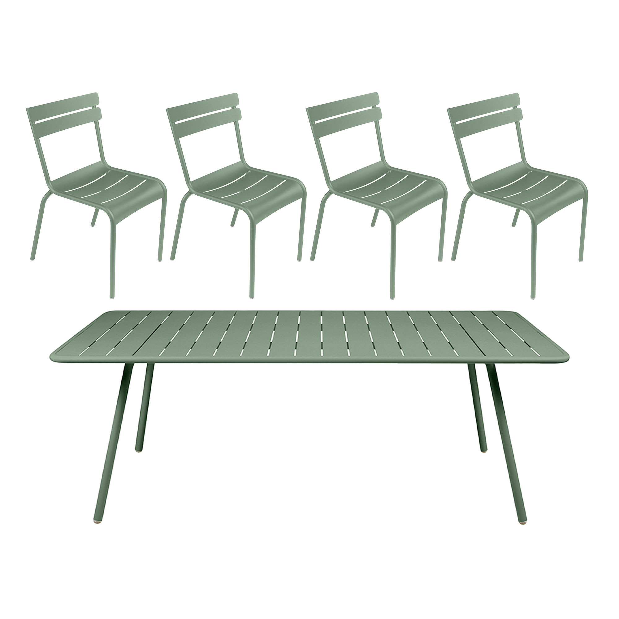 Fermob - Luxembourg Set - Cactus - Matbord utomhus - Frédéric Sofia - Grön