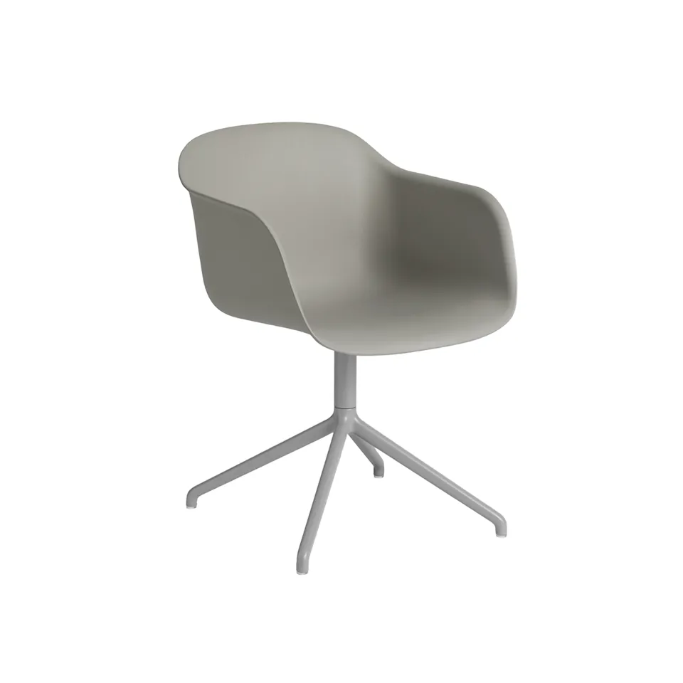 Fiber Armchair Swivel Base W Return  (Recycled Plastic)