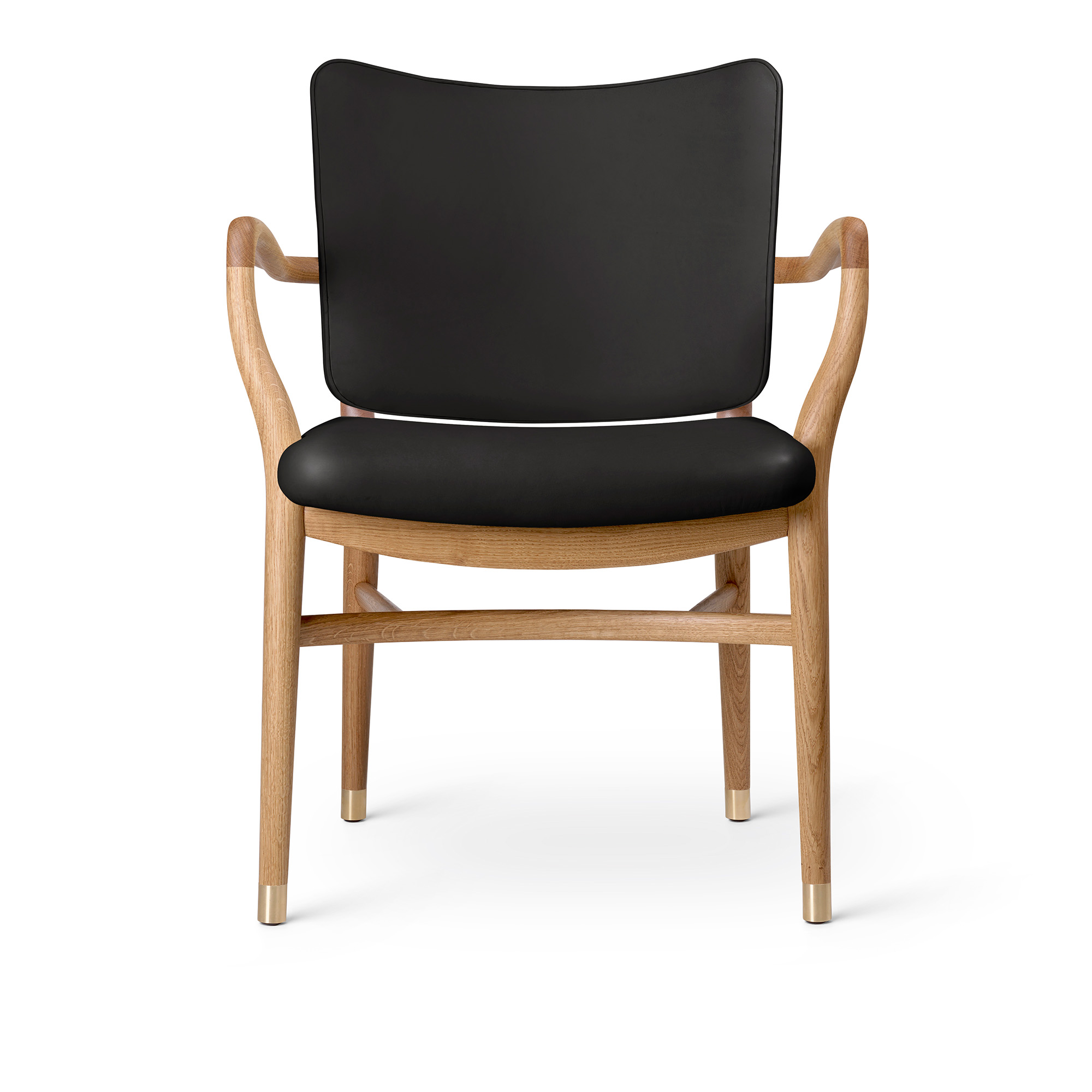 carl hansen - vla61 armchair oak oil sif 98 - matstolar - vilhelm lauritzen - träfärgad - trä