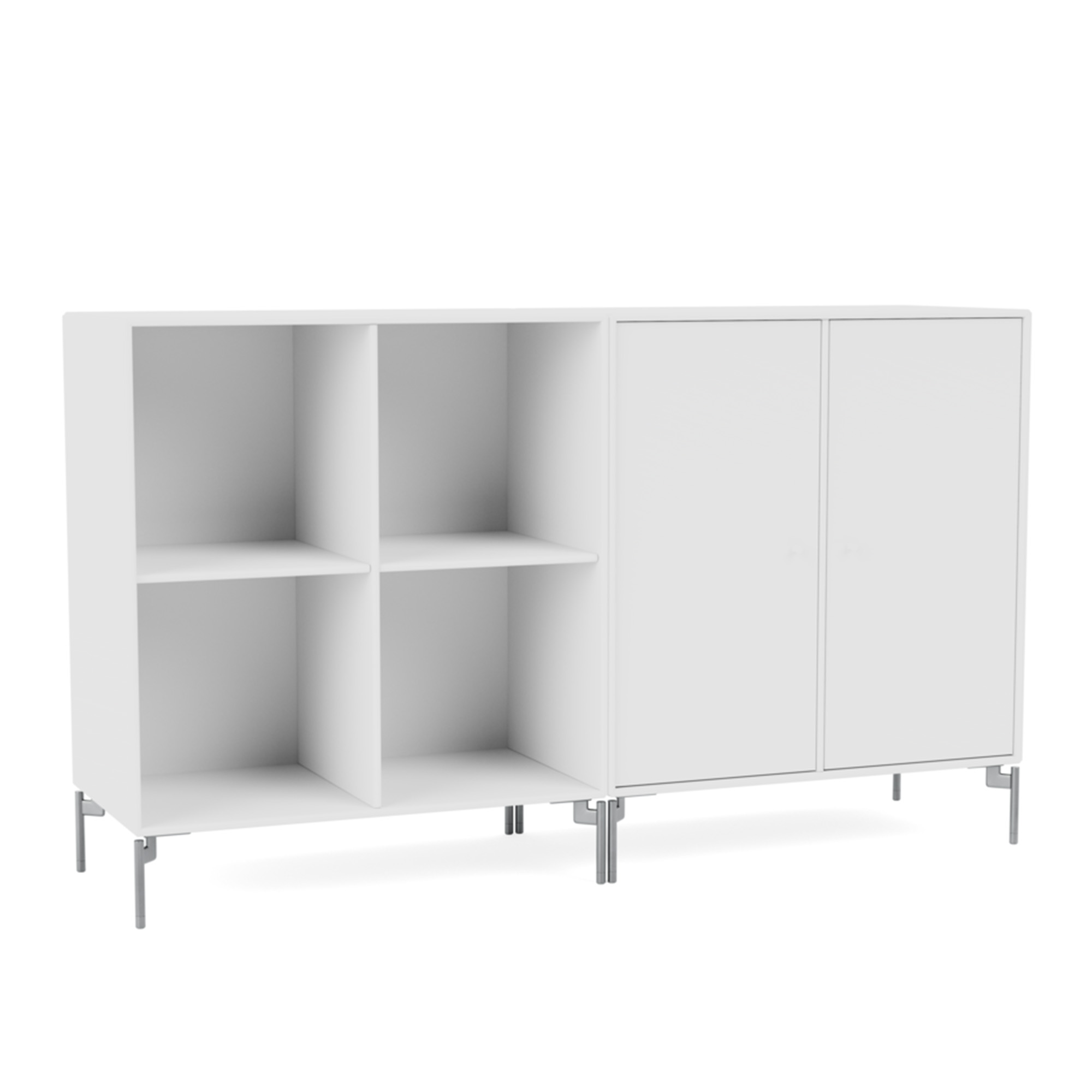 montana - pair classic sideboard - new white / matt chrome legs - skänkar och sideboards - peter j. lassen - vit - mdf