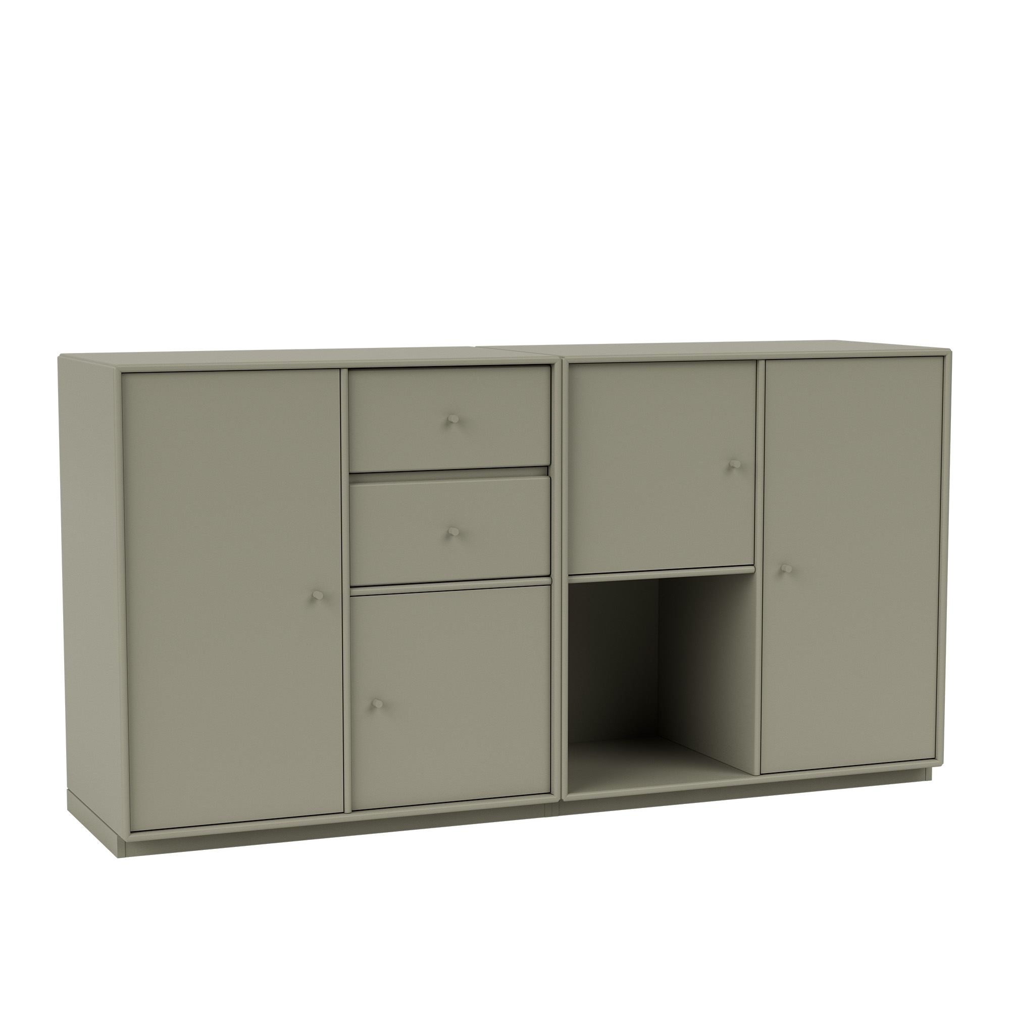 montana - couple sideboard 144-fennel 06 plinth 3 cm - skänkar och sideboards - peter j. lassen - grön - trä