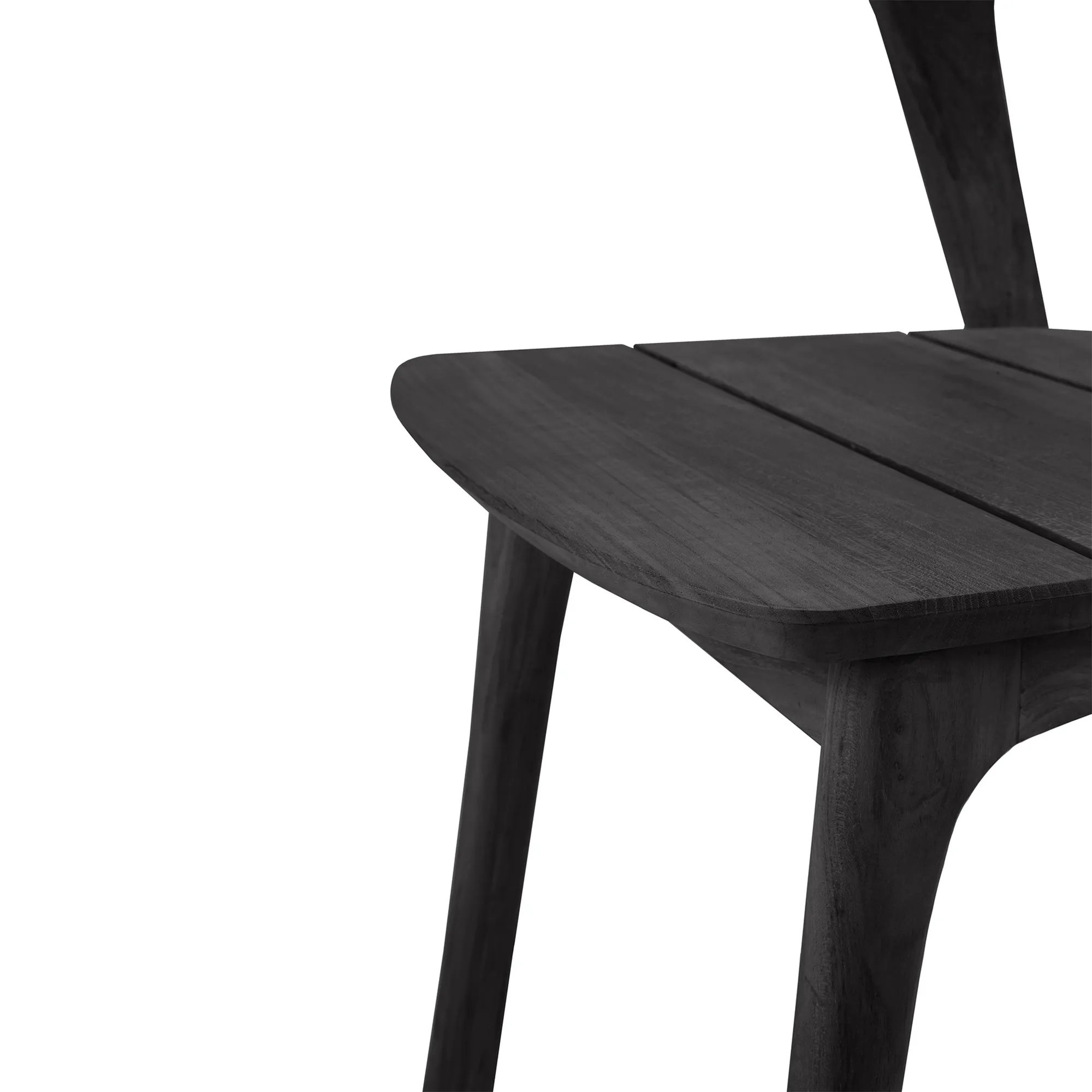 Bok Outdoor Dining Chair - Varnished Oak/Black