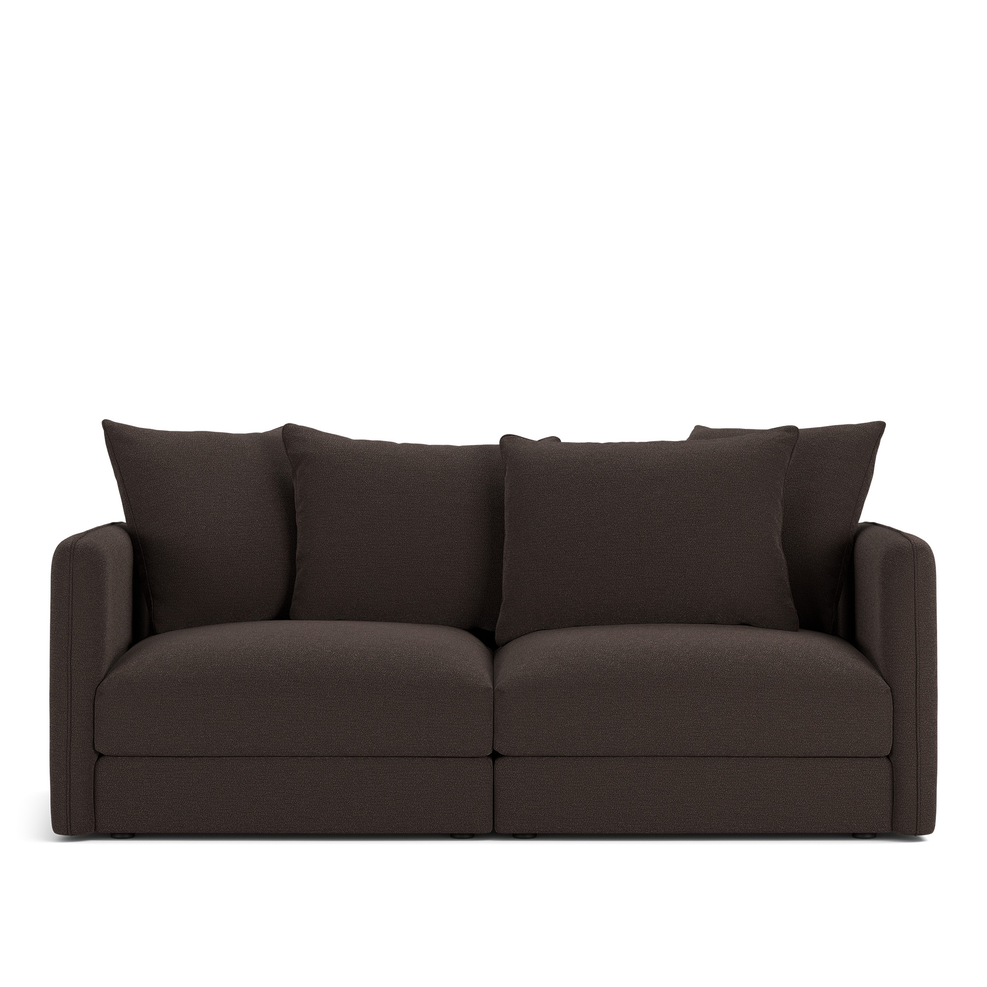 NOGA - Pavarotti 2-Seater, Fixed Cover, Cushion Variant 01, Lario 120 - Soffor - Svart