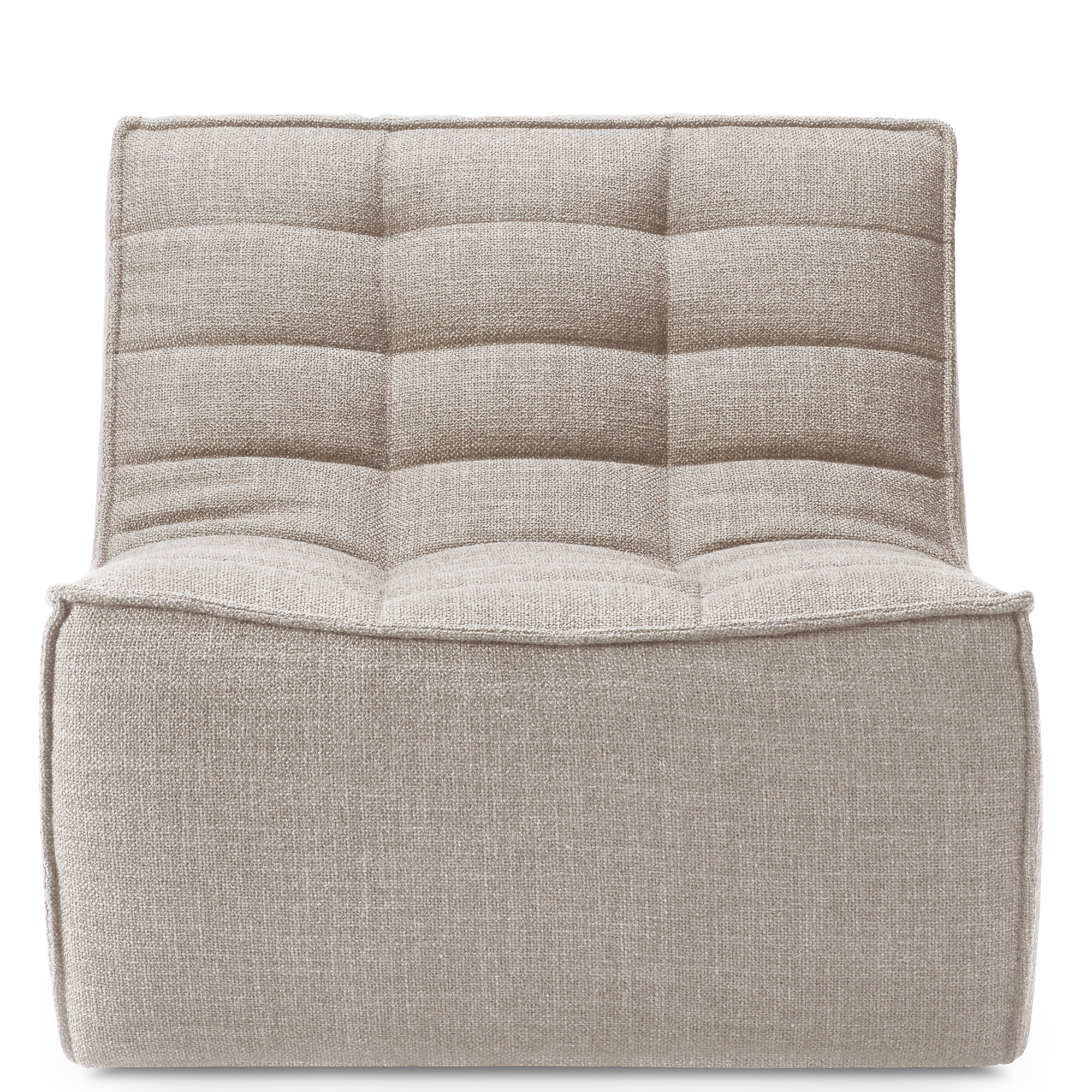 Ethnicraft - N701 Sofa 1-Seater - Beige - Soffor - Jacques Deneef - Beige - Trä/Textilmaterial/Skum | Möbler - Soffor Och Dagbäddar - Soffor | Möbelexperten