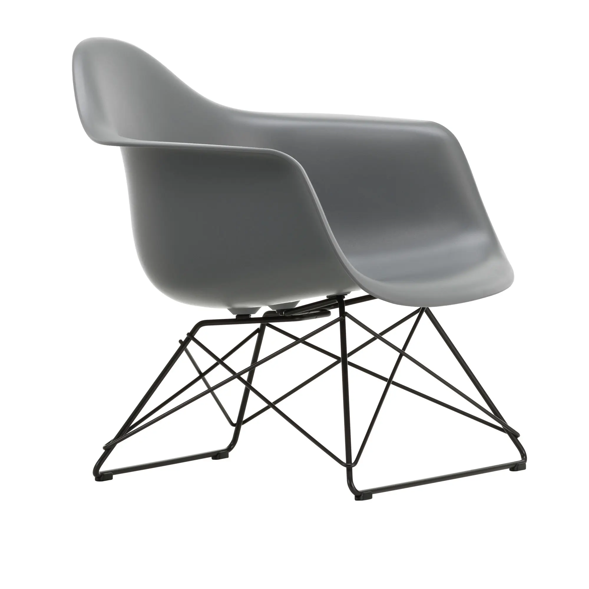 Eames RE Plastic Armchair LAR fåtölj Basic Dark