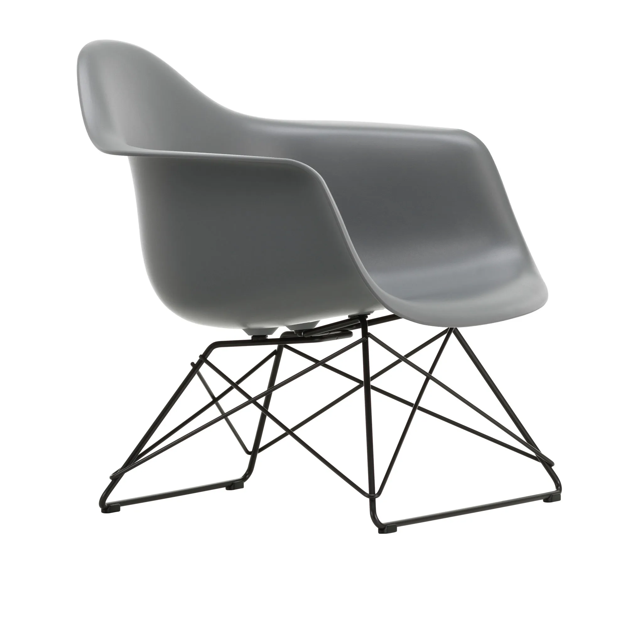 Eames RE Plastic Armchair LAR fåtölj Basic Dark