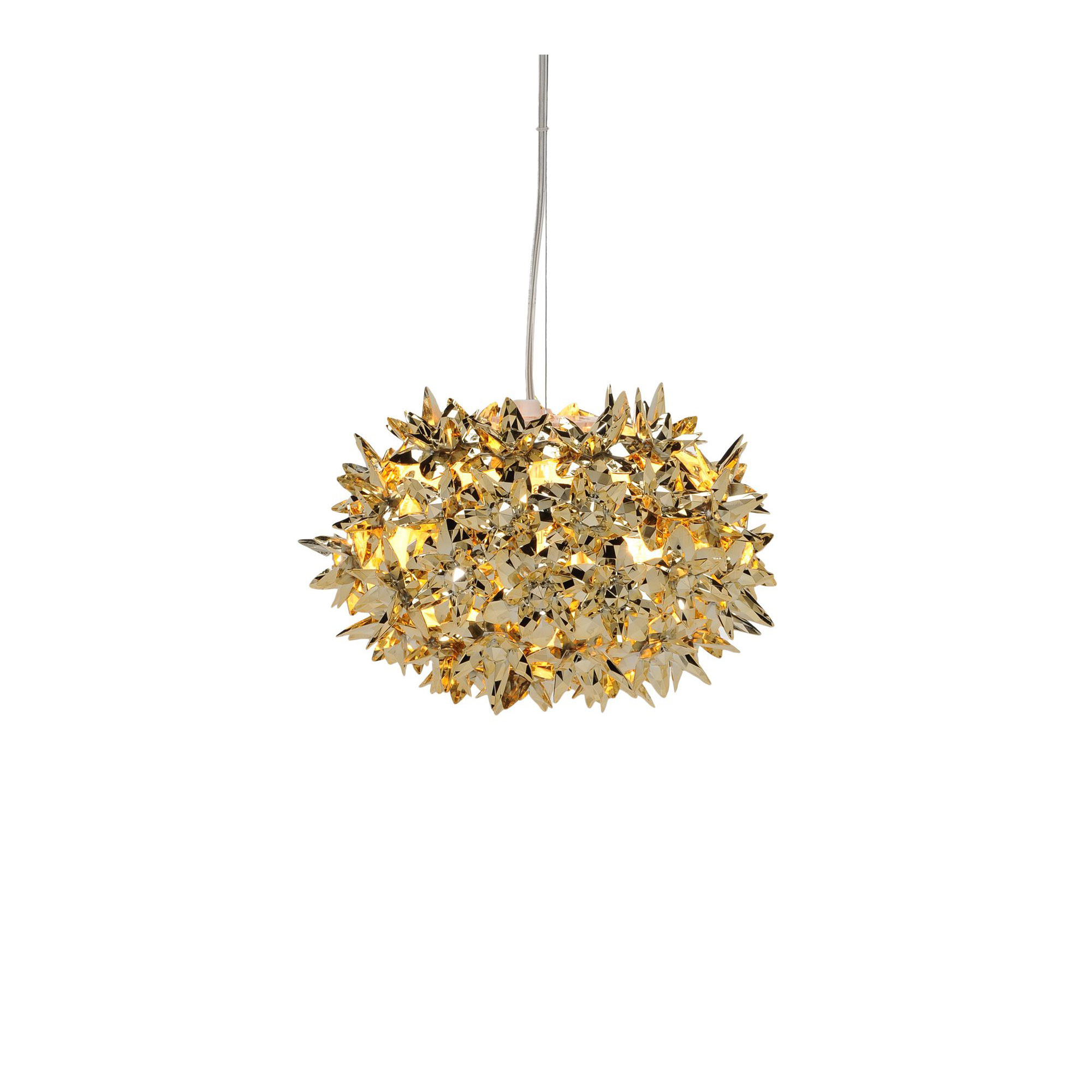 Kartell - Bloom S2 Suspension 9263, Gold, Incl. 3xLED 4,5W G9 - Pendellampor - Ferruccio Laviani - Guld