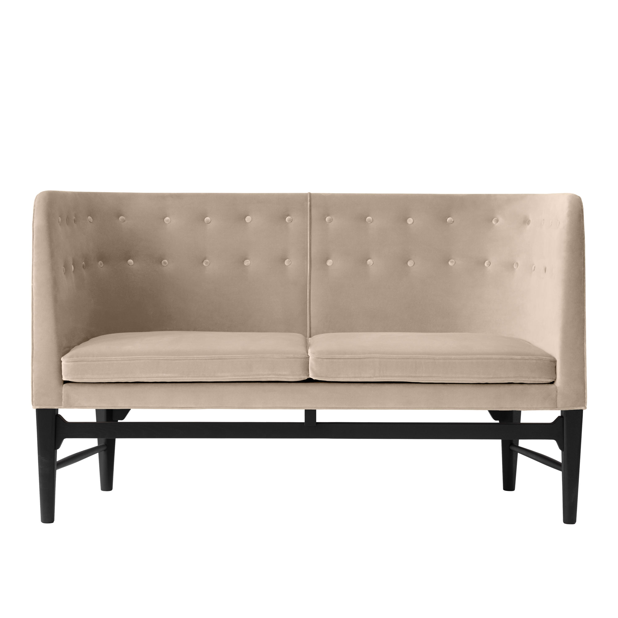 &Tradition - Mayor AJ6 - Fabric cat.2 - Velvet 14 Pearl - Black Lacquered Oak - Soffor - designer_arne_jacobsen