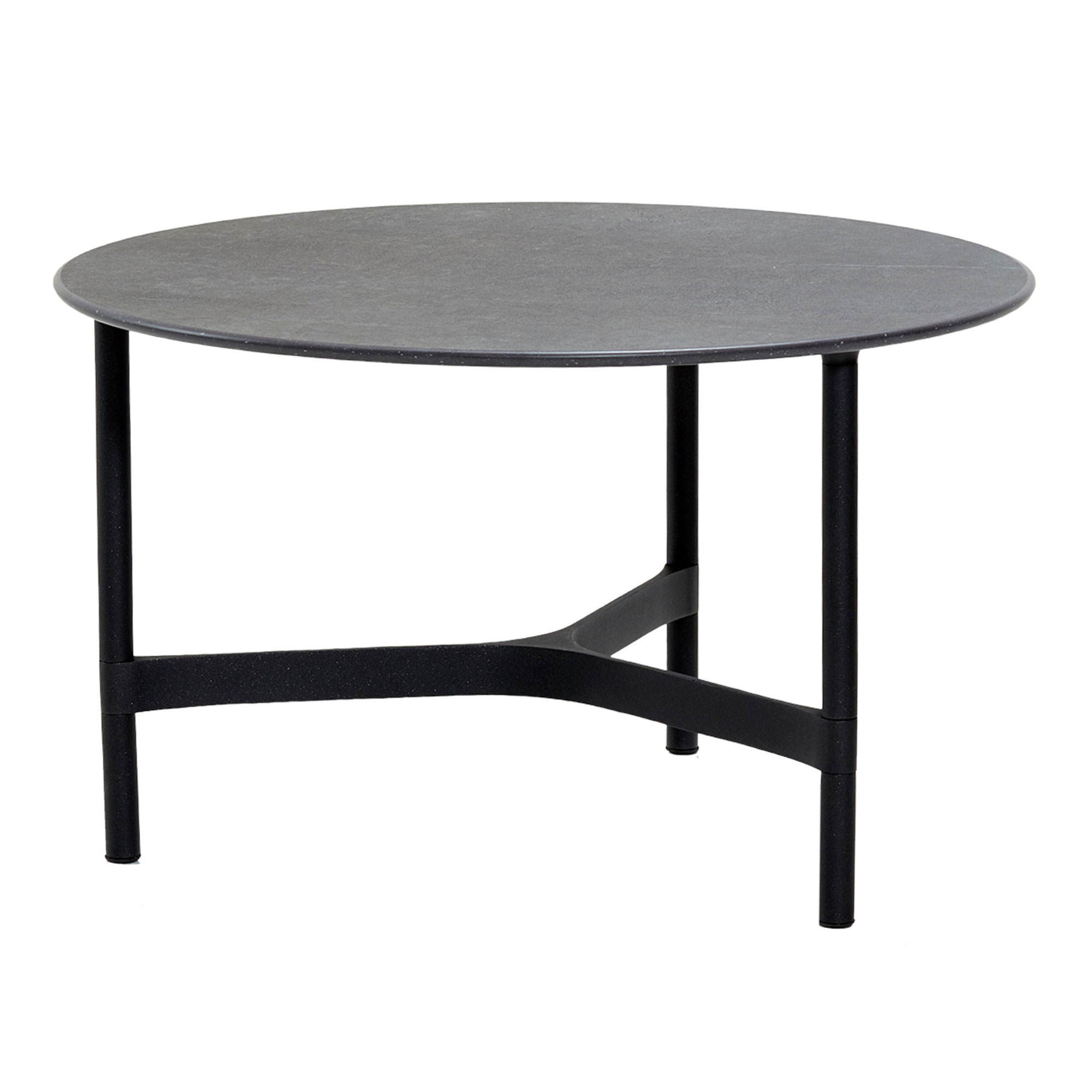 Cane-Line - Twist 70 cm Lava Grey/Fossil Black - Soffbord - byKATO - Svart - Metall | Möbler - Bord - Soffbord | Möbelexperten