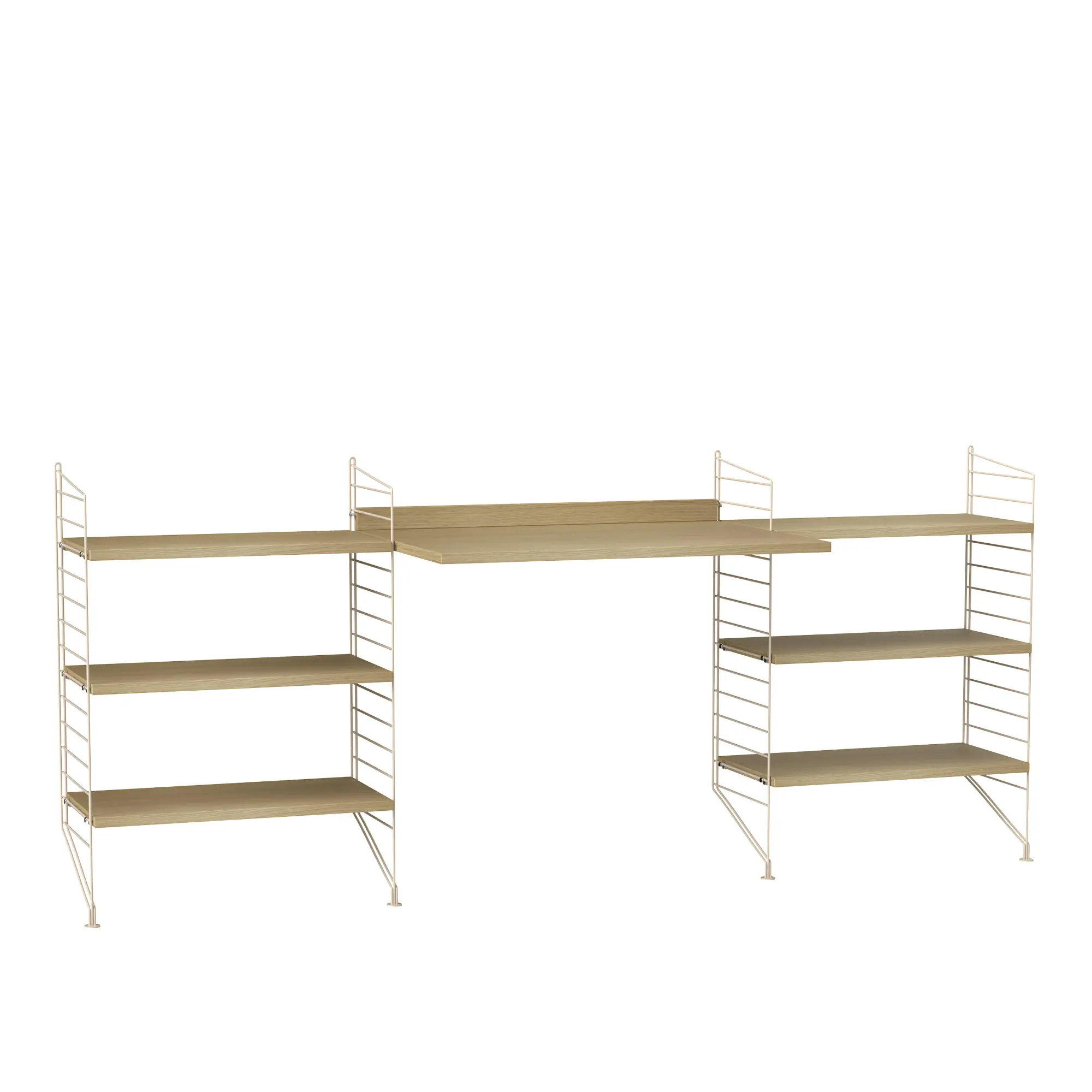 Kontor hyllesystem D eik/beige