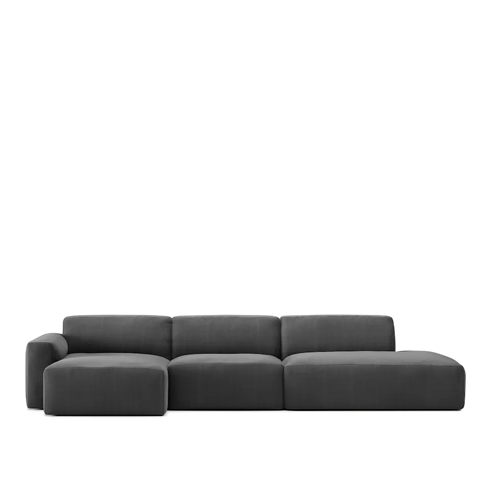 Brick 3-Seater Chaise Lounge Open End Right