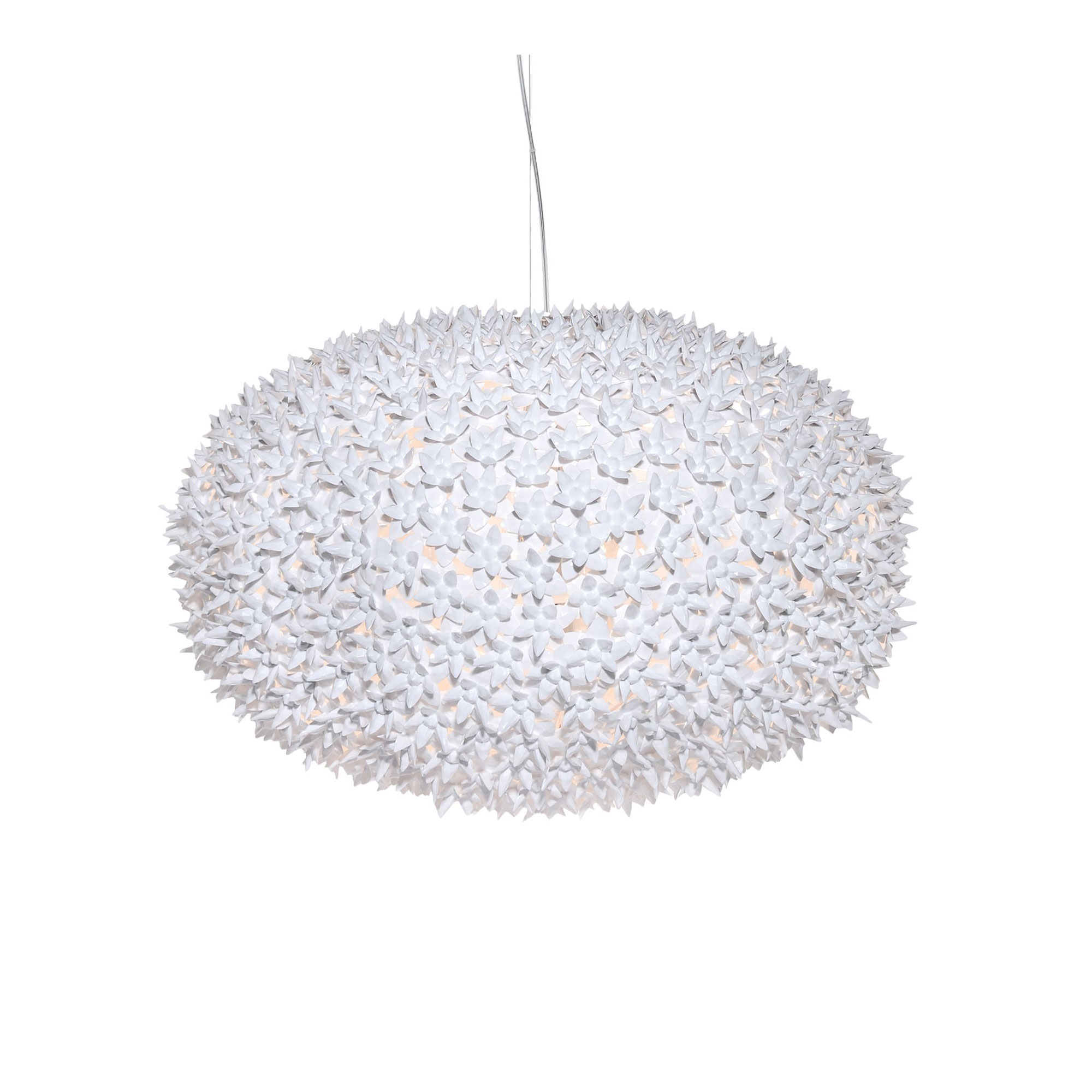 Kartell - Bloom S0 Suspension 9280, Matt White, Incl. 9xLED 4,5W G9 - Pendellampor - Ferruccio Laviani - Vit