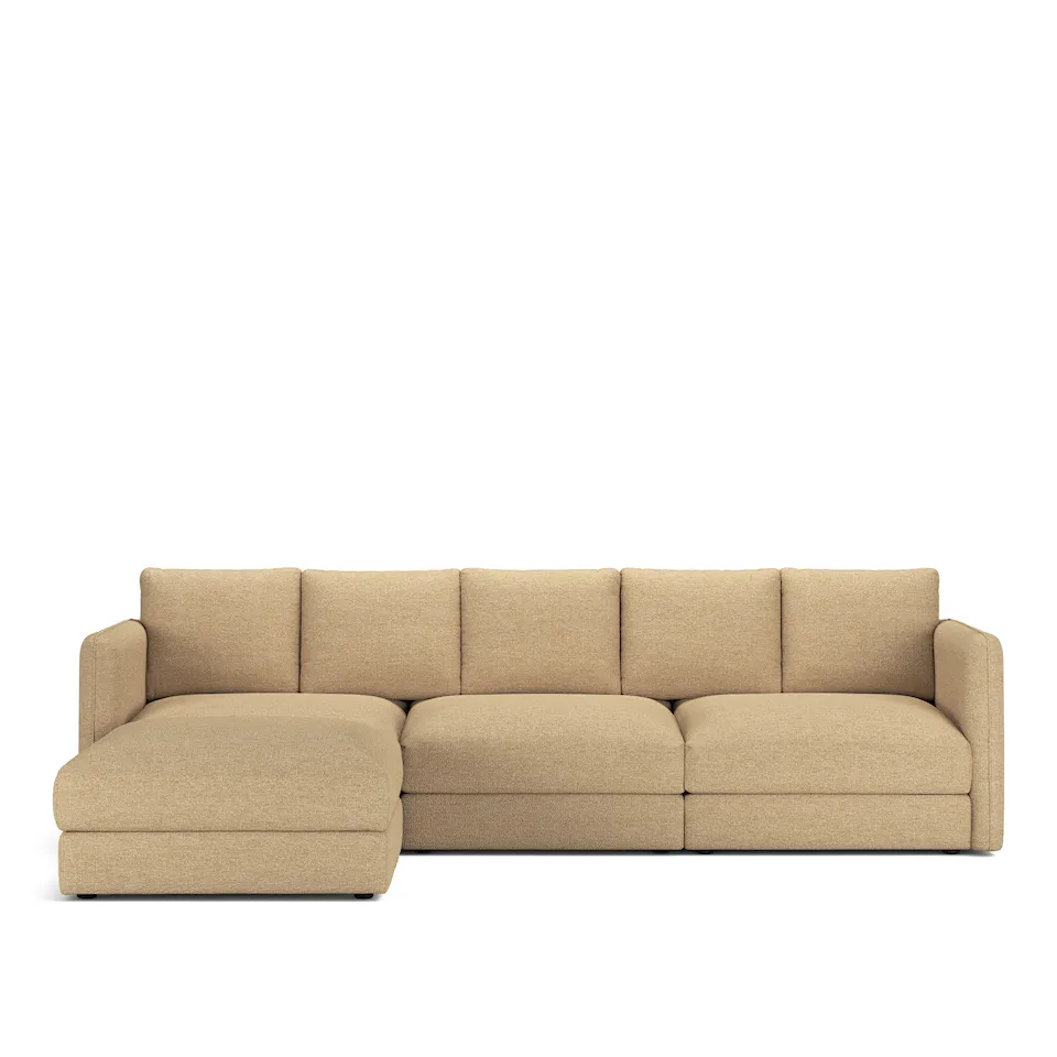 Pavarotti 3-Seater + Footstool, Removable Cover, Cushion Variant 02, Lucinasco 03