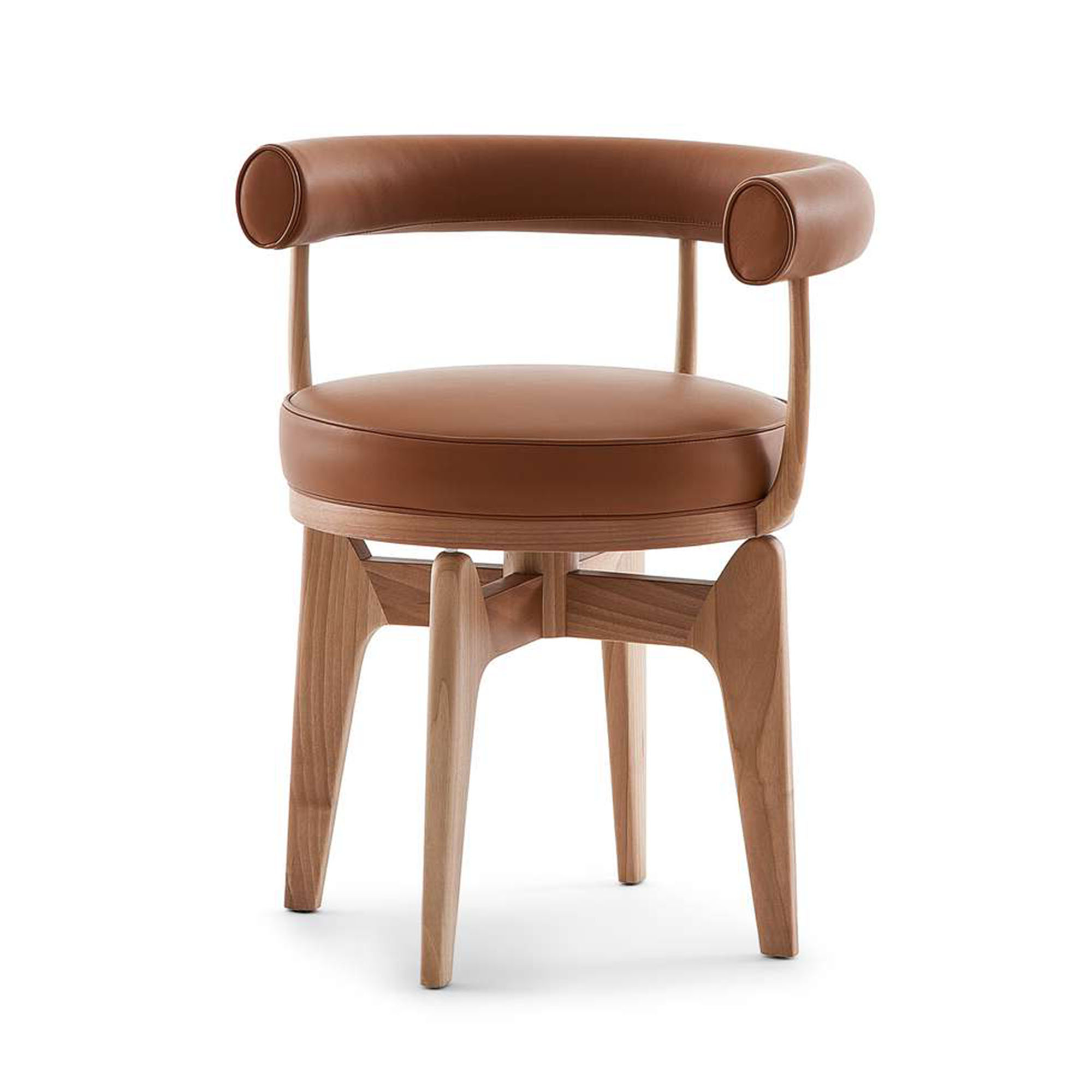 Cassina - 528 Indochine Armchair Natural Walnut, Naturale ZZ - 13Z366 - Skrivbordsstolar - designer_charlotte_perriand - Träfärgad