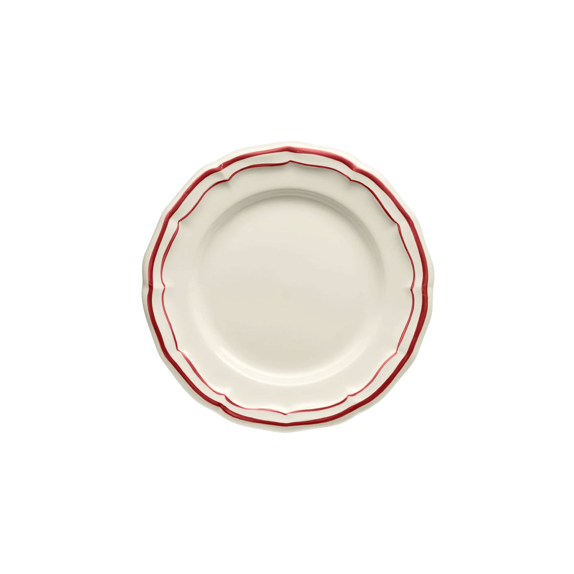 Gien - Filet assiett 4-pack röd - Assietter - Röd - Keramik