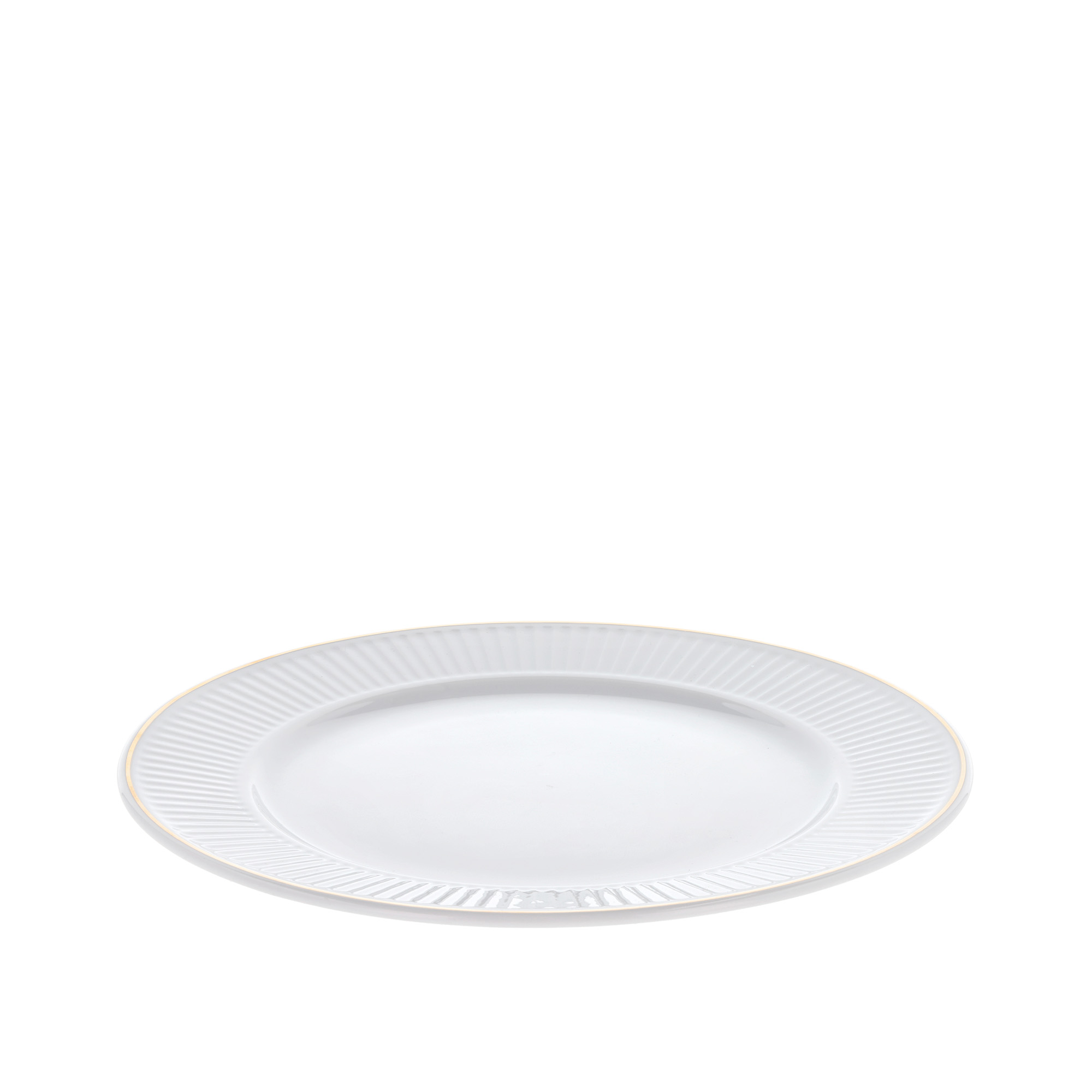 Pillivuyt - Plissé Flat Plate 22 cm Ovenproof Porcelain - Mattallrikar - Vit