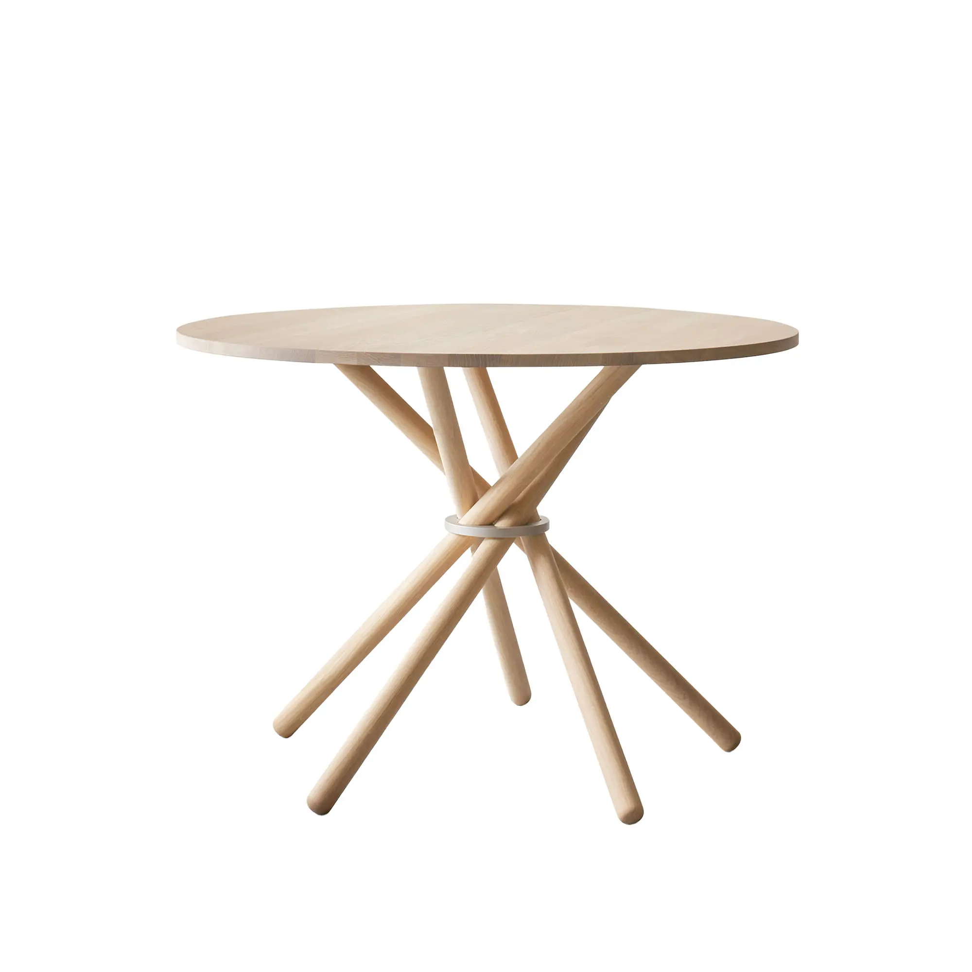 Hector 105 - Dining Table, Linoleum Conifer / Dark Oak / Brass