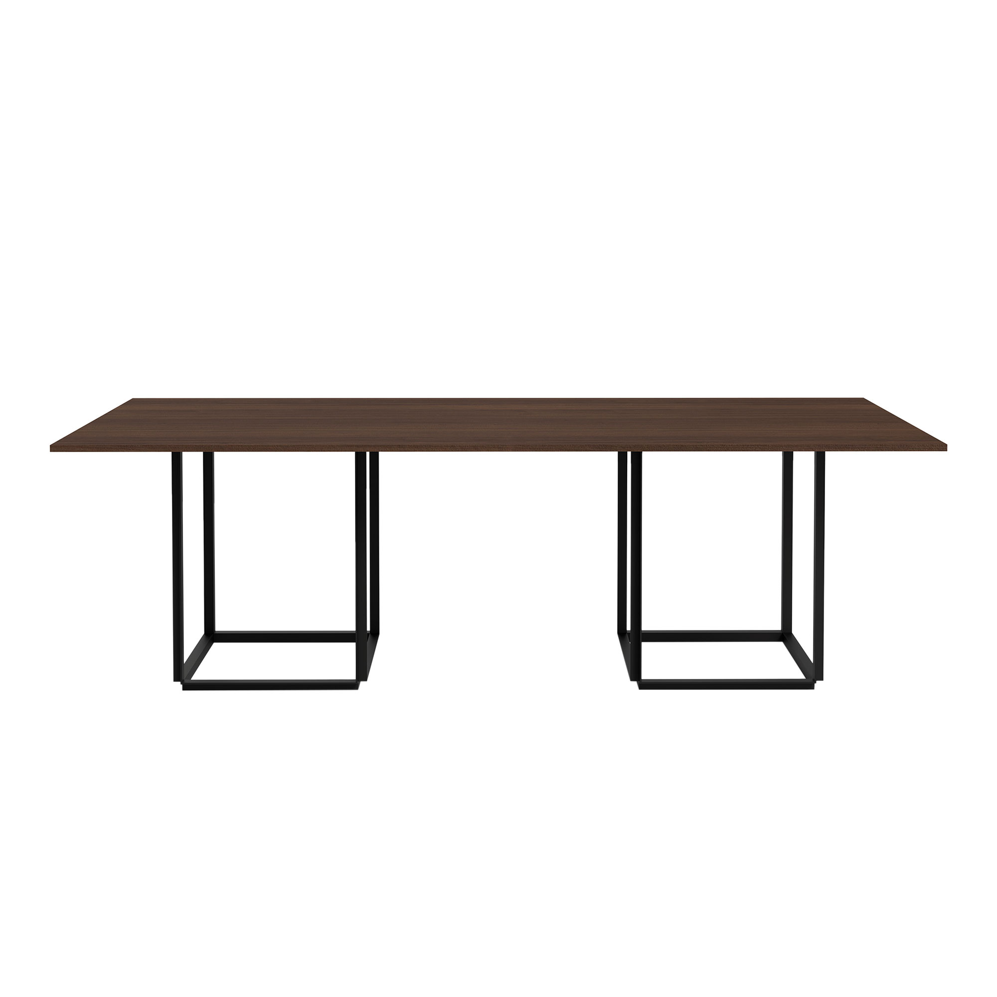 New Works - Florence Dining Table Rectangular Iron Black/Smoked Oak - Matbord - New Works Studio - Träfärgad - Metall/Trä