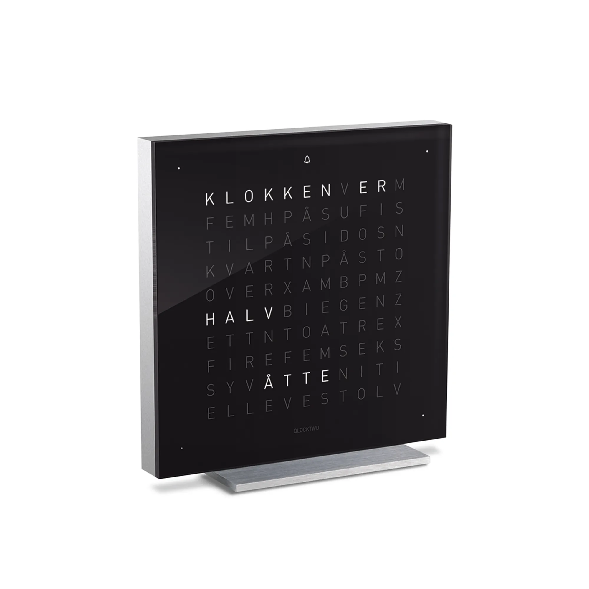Qlocktwo Touch Pure Acrylic - Black Ice Tea