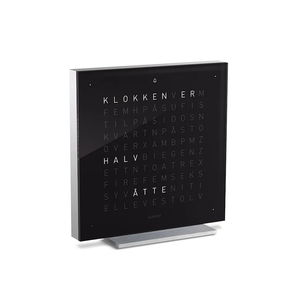 Qlocktwo Earth 13,5 Pure Acrylic - Black Ice Tea