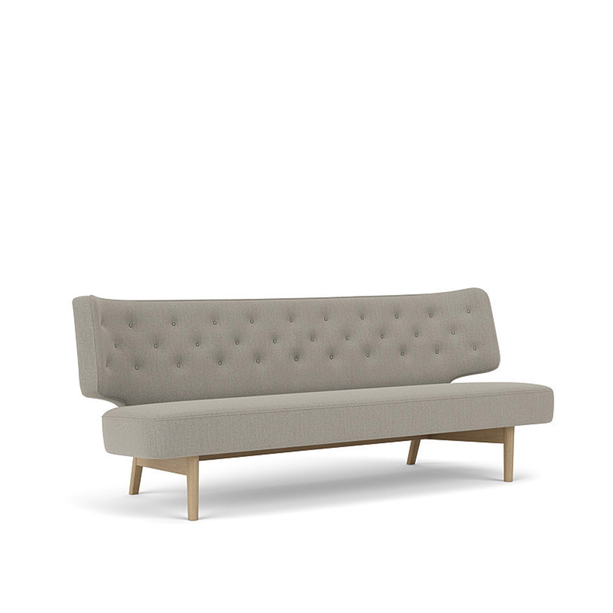 Audo Copenhagen - Radiohus Sofa P2 Natural Oak / Re-wool 0218 - Soffor - Vilhelm Lauritzen - Beige