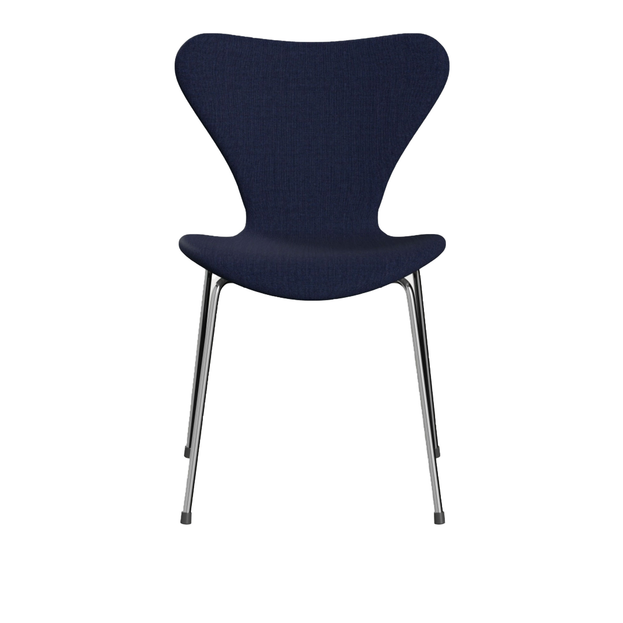 Fritz Hansen - 3107 Sjuan - Helklädd, Tyg, Remix 773 - Matstolar - designer_arne_jacobsen - Blå - Metall/Trä/Textilmaterial