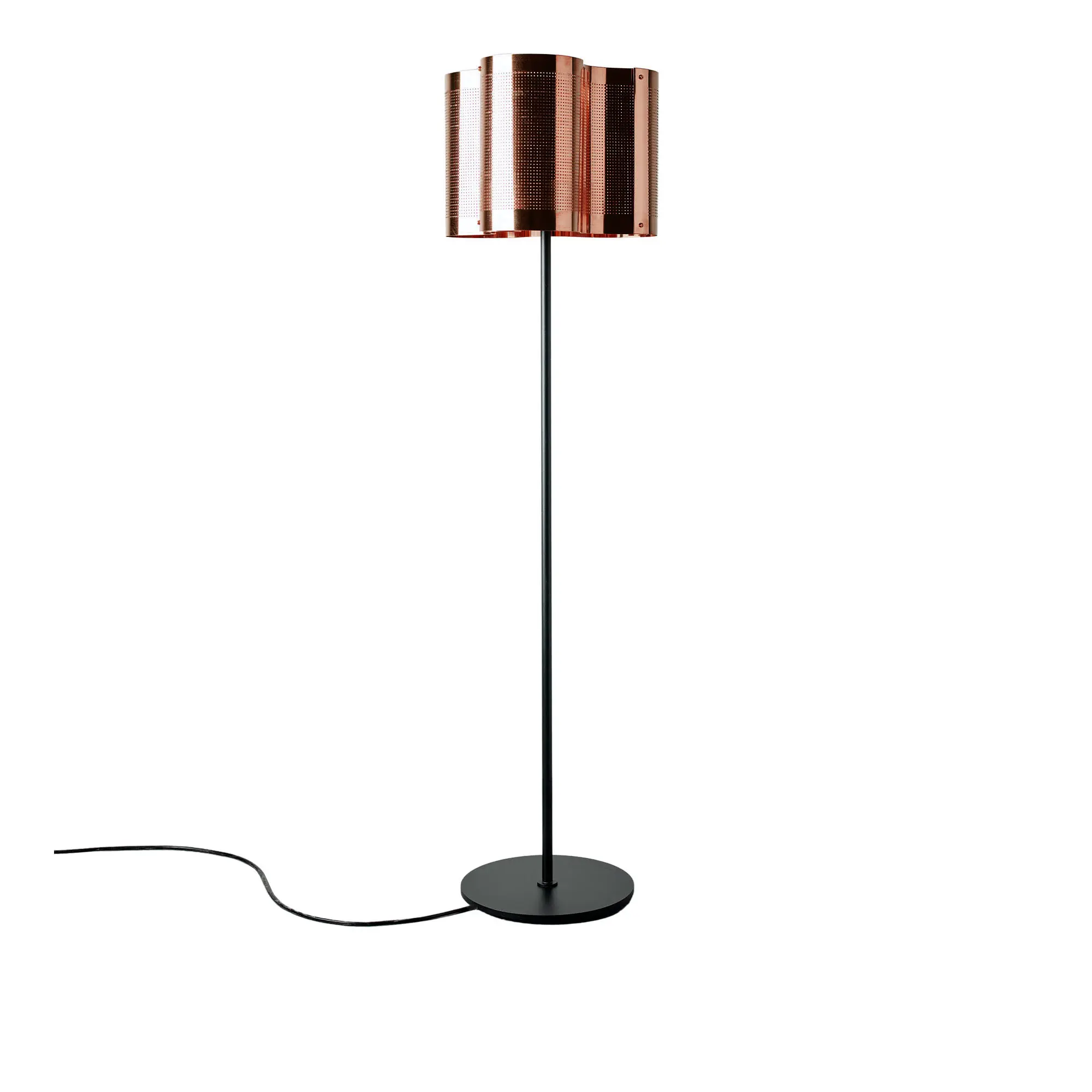 Snäcka gulvlampe kobber