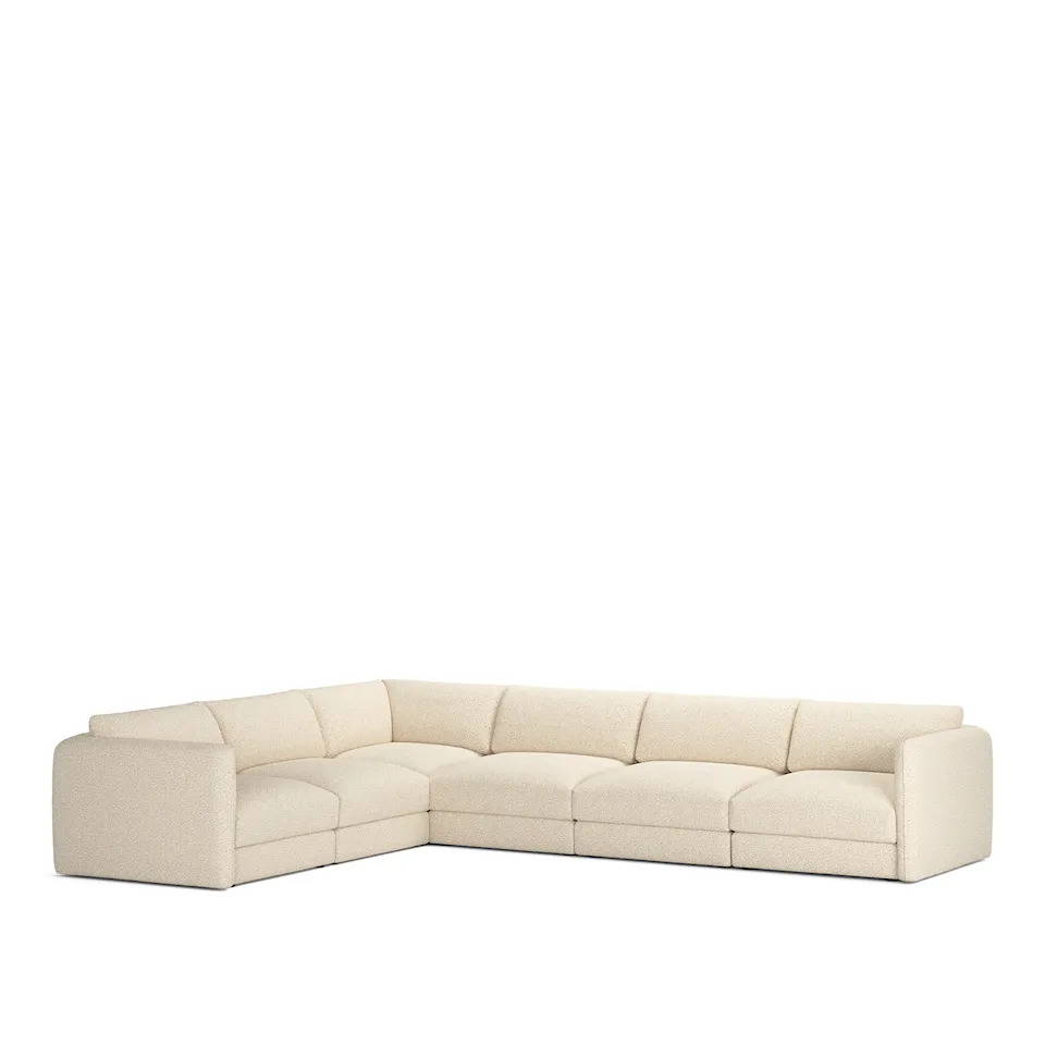 Pavarotti 6-Seater Corner, Removable Cover, Cushion Variant 03, Vellus 04