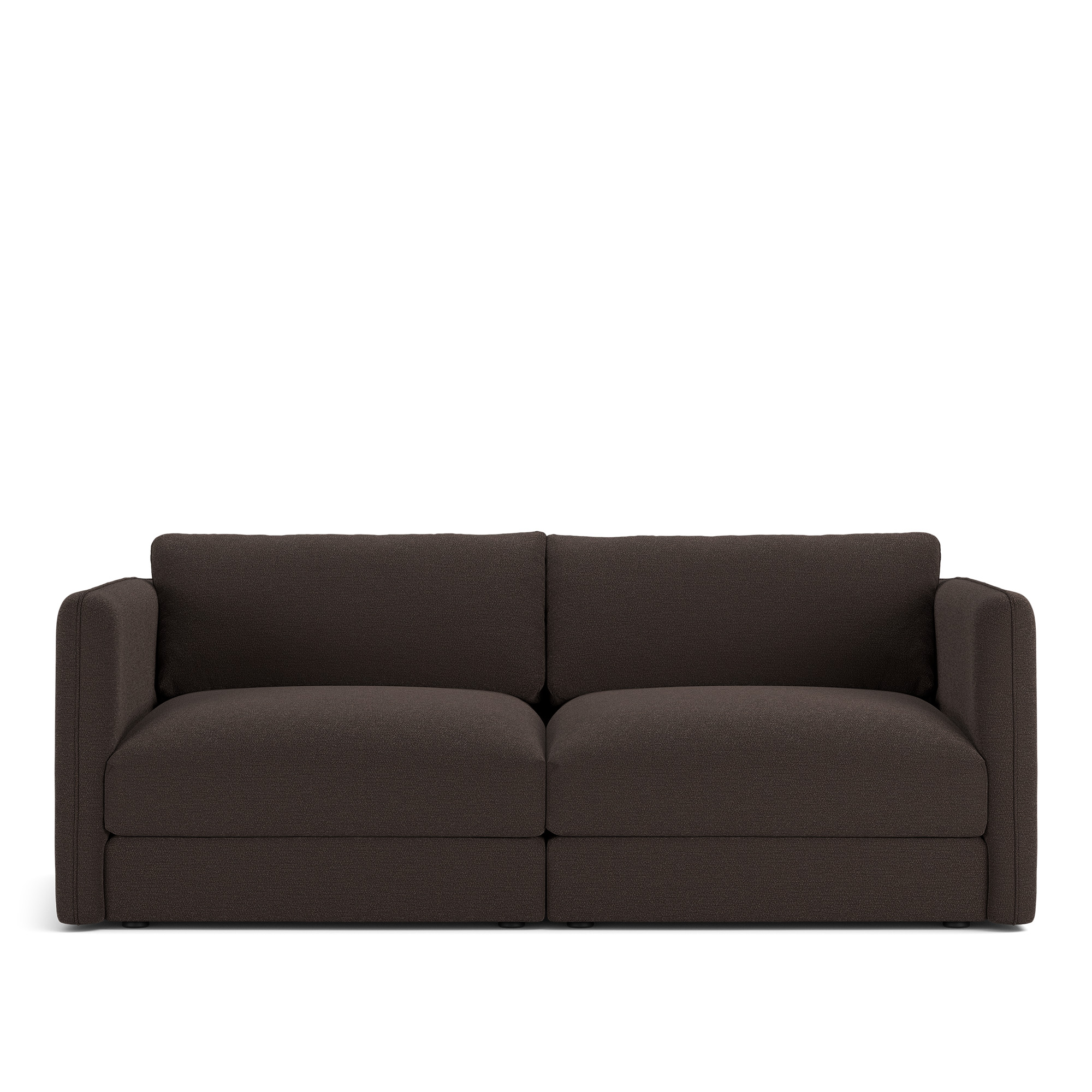 NOGA - Pavarotti 2-Seater, Fixed Cover, Cushion Variant 03, Lario 120 - Soffor - Svart