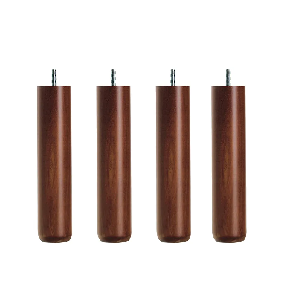 DUX Inspiration sängben runda valnöt 4-pack