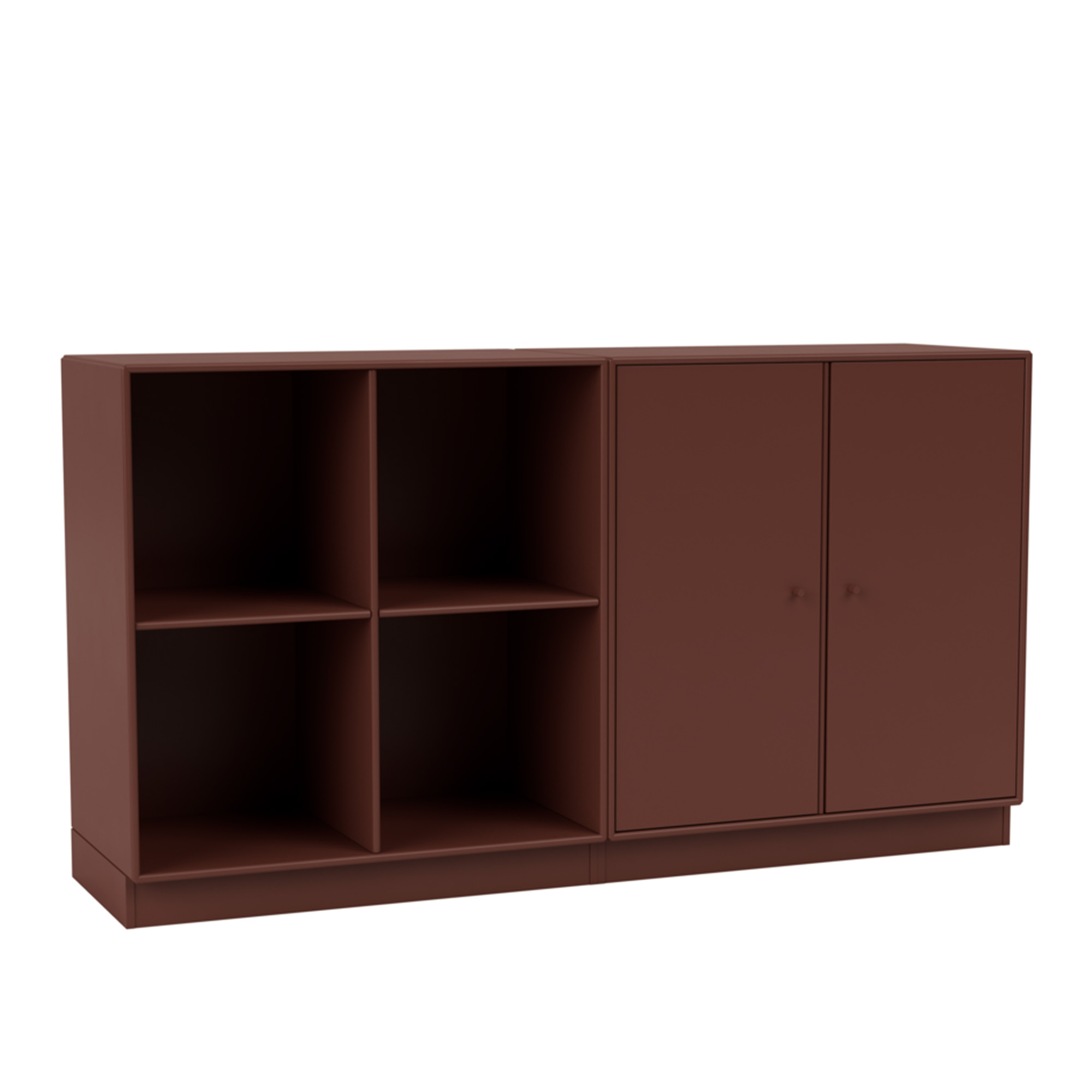 montana - pair classic sideboard 155-masala 07 plinth 7 cm - skänkar och sideboards - peter j. lassen - brun - trä