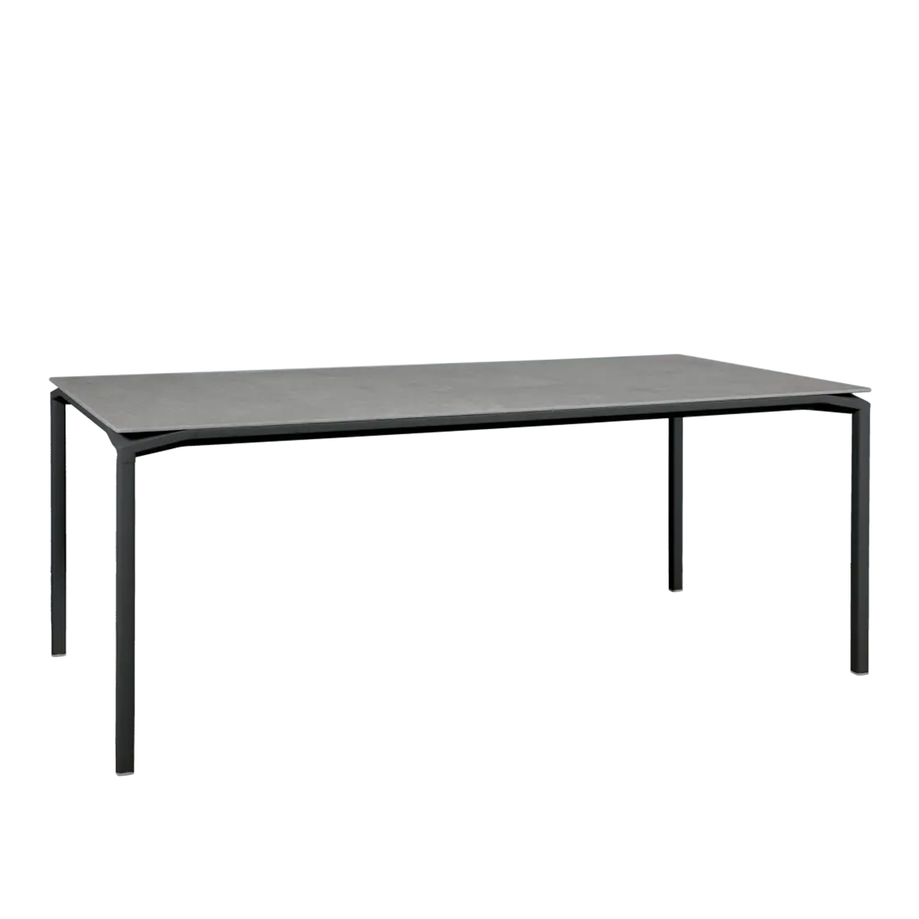 Fermob - Calvi Mineral Table 195 x 95 cm - Anthracite, Kreta - Matbord utomhus - Grå,Svart - Metall | Utemöbler - Utebord - Matbord Utomhus | Möbelexperten